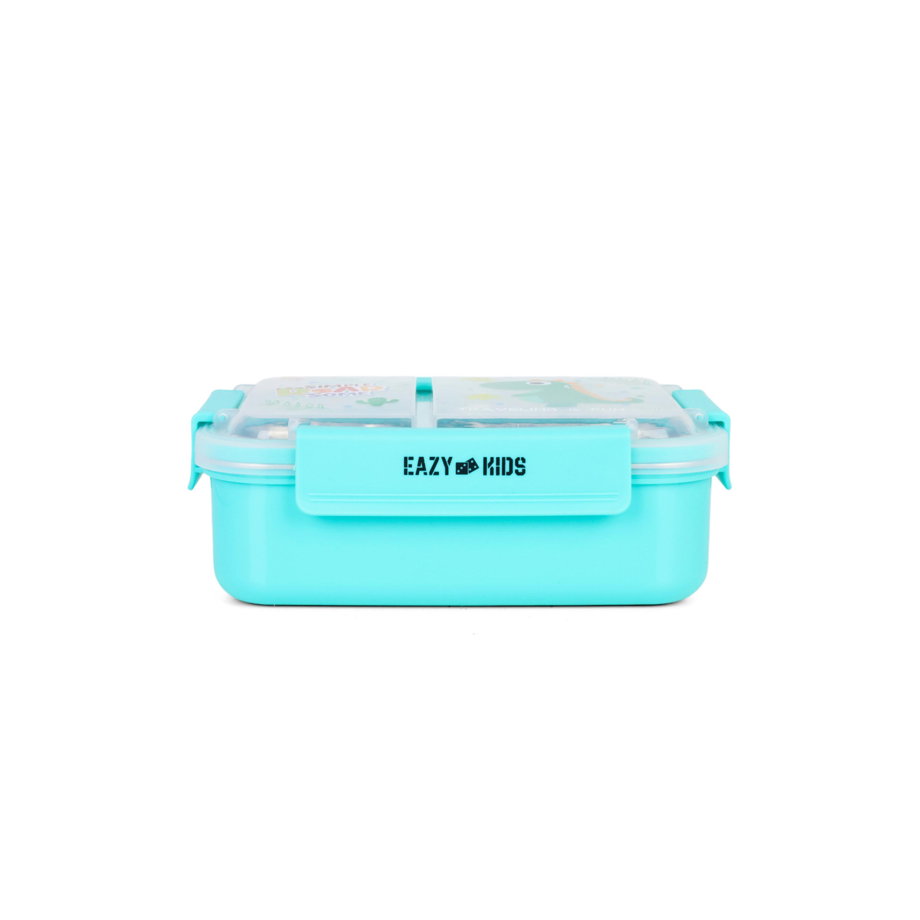 علبة غداء من إيزي كيدز، ديناصور، أخضر-school-lunchessentials-lunchboxes-image-5