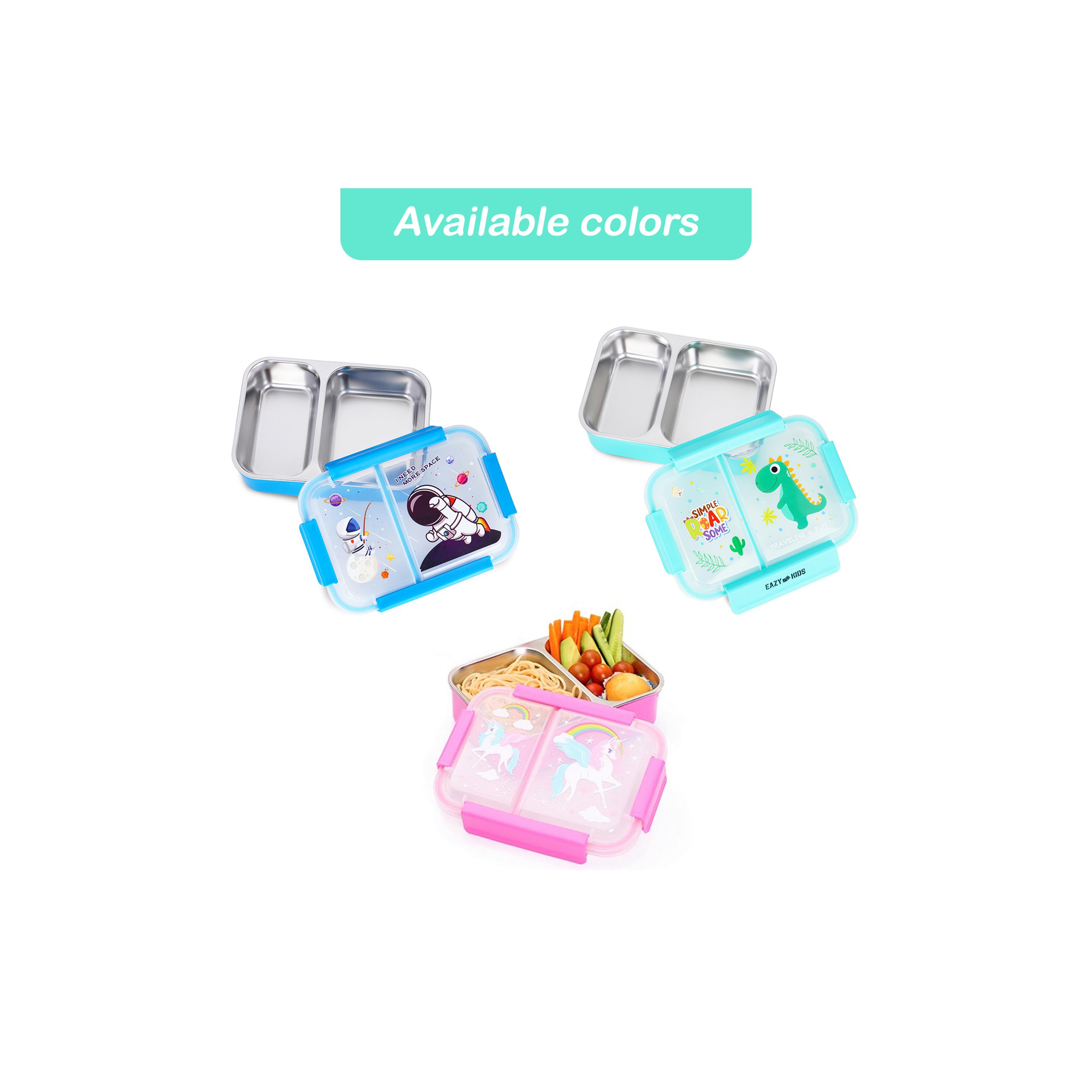 علبة غداء من إيزي كيدز، ديناصور، أخضر-school-lunchessentials-lunchboxes-image-7