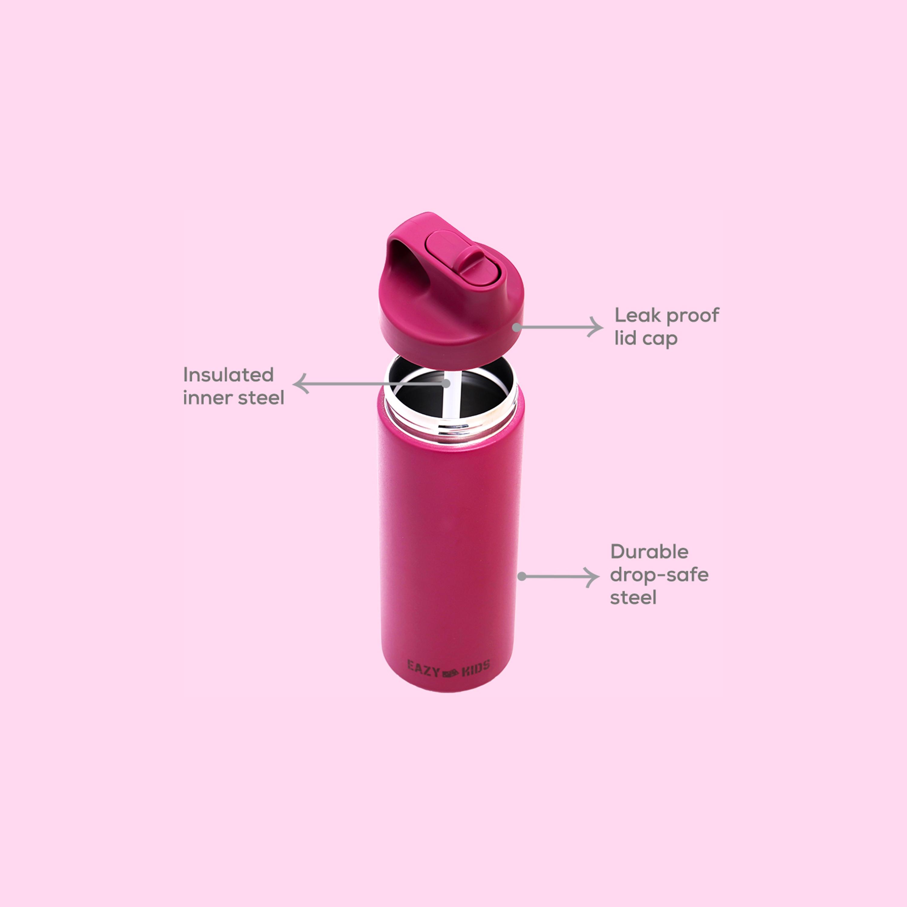 Eazy Kids Double Wall Insulated Sports Water Bottle, 550ml-school-waterbottles-image-5