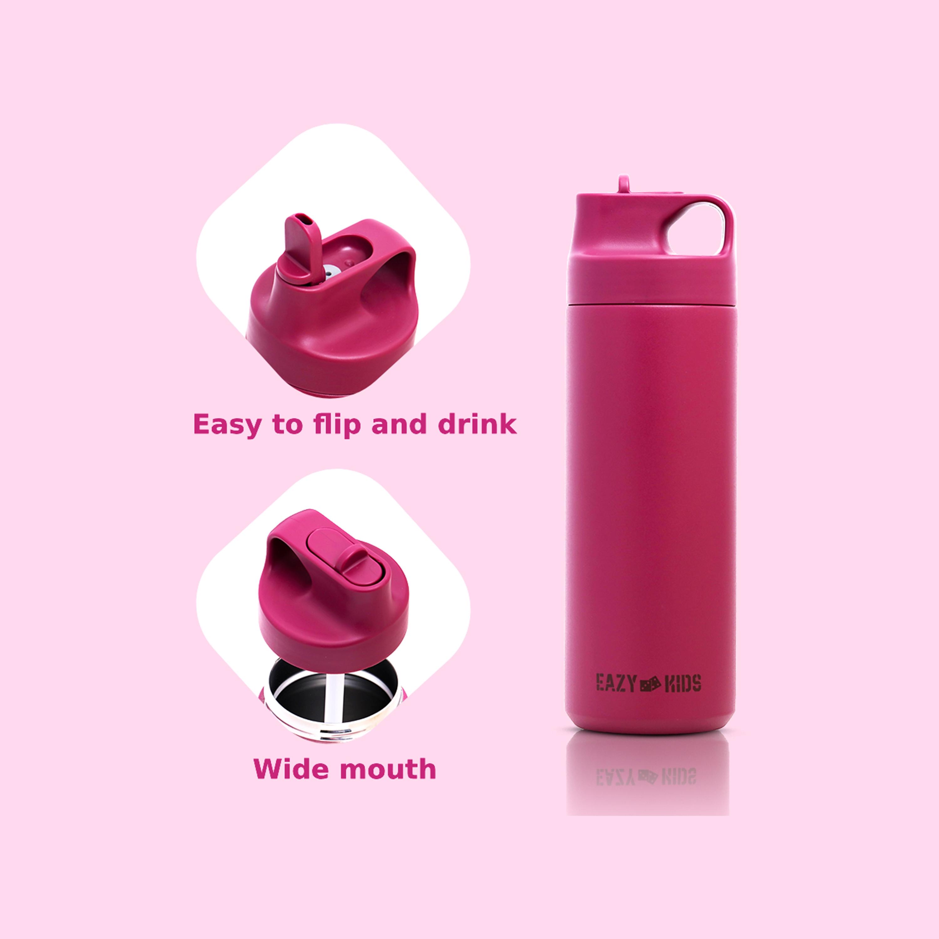 Eazy Kids Double Wall Insulated Sports Water Bottle, 550ml-school-waterbottles-image-7