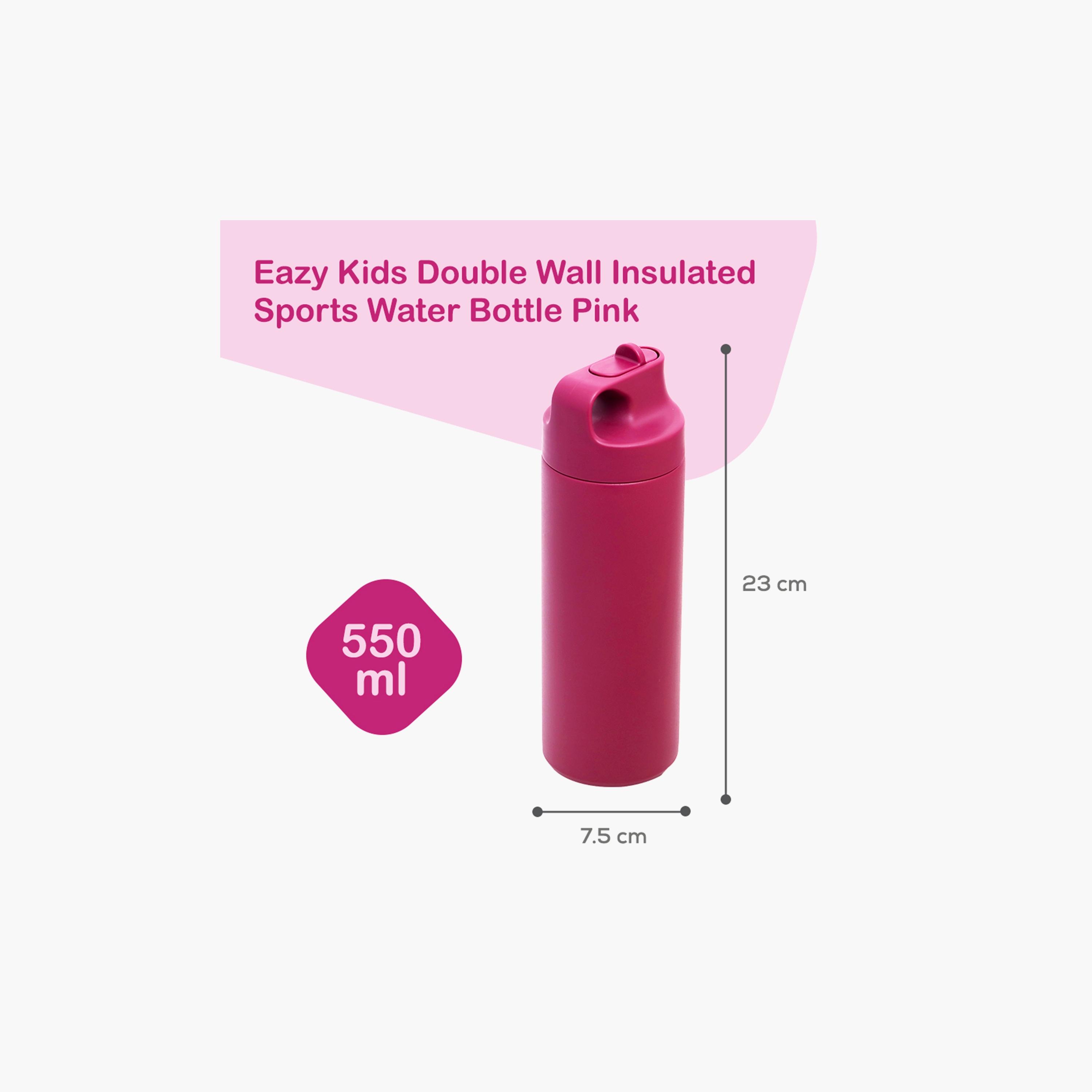 Eazy Kids Double Wall Insulated Sports Water Bottle, 550ml-school-waterbottles-image-8