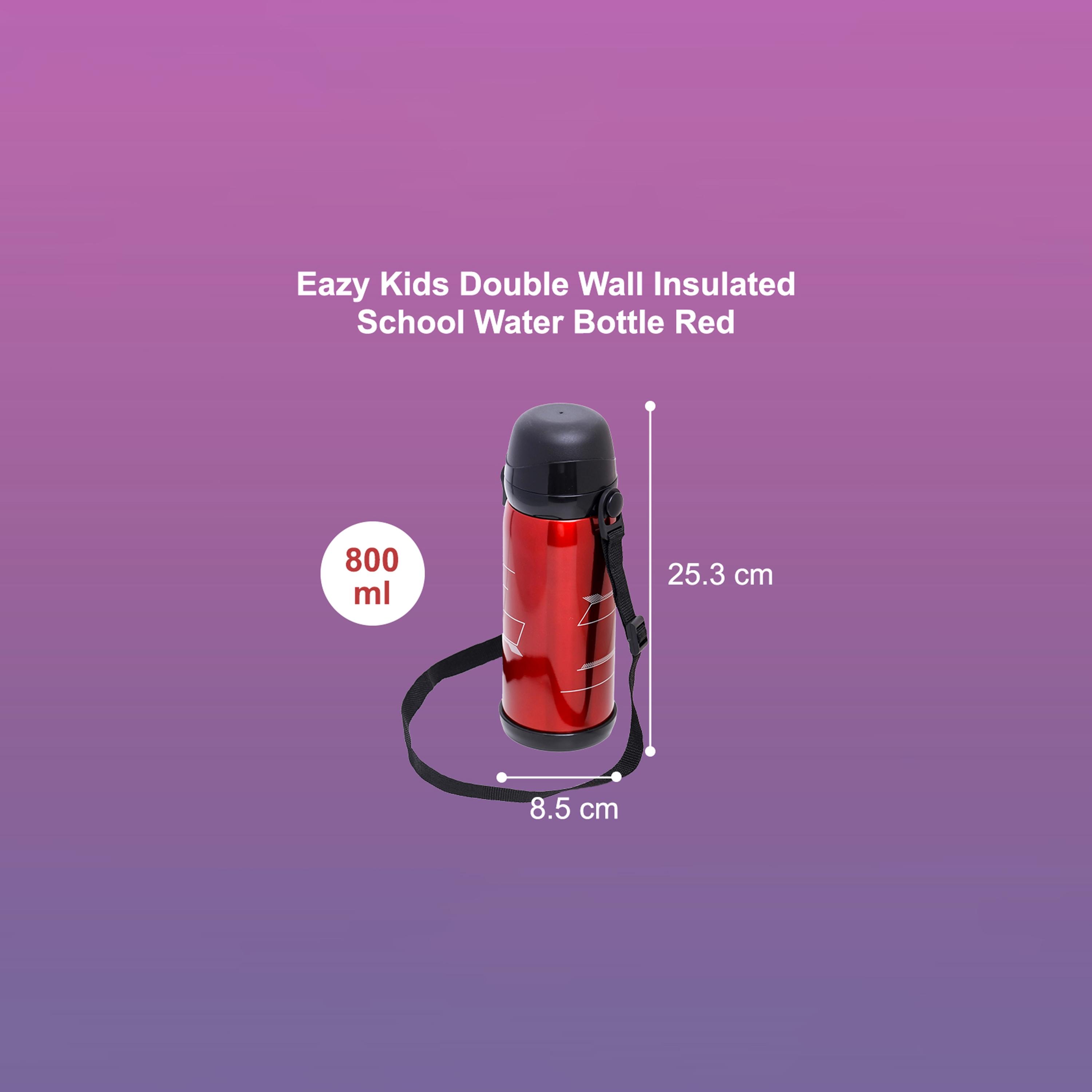 Eazy Kids Double Wall Insulated School Water Bottle, 800ml-school-waterbottles-image-9