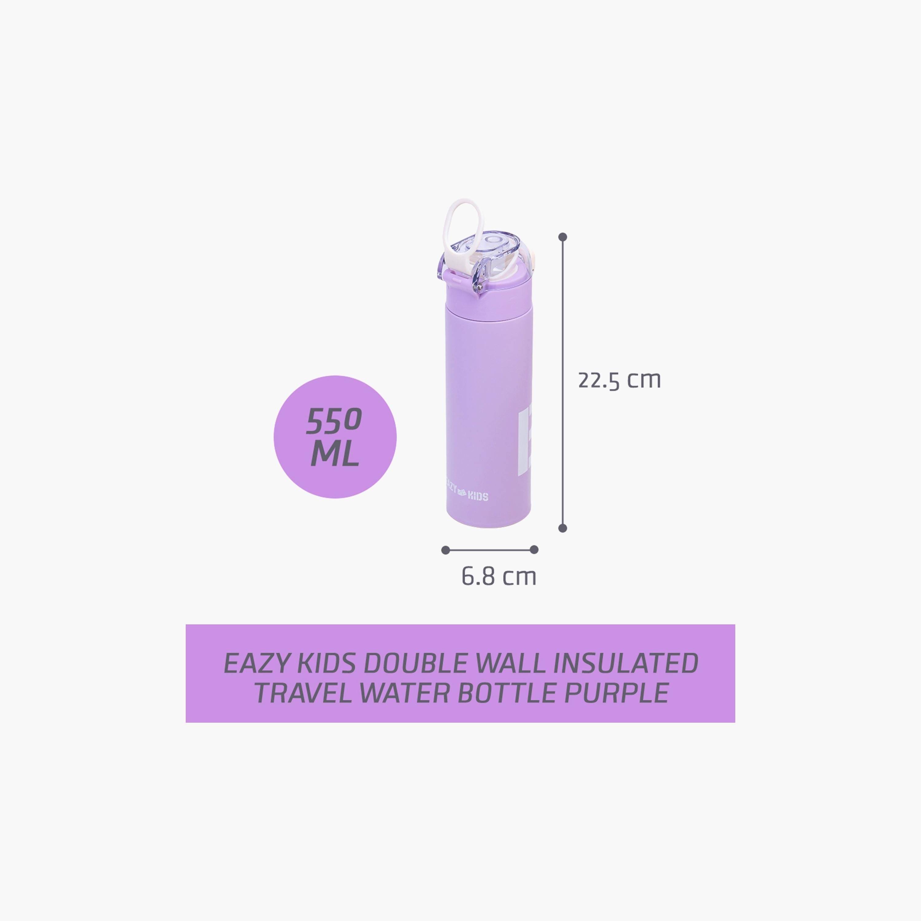 Eazy Kids Double Wall Insulated Travel Water Bottle, 550ml-school-waterbottles-image-9