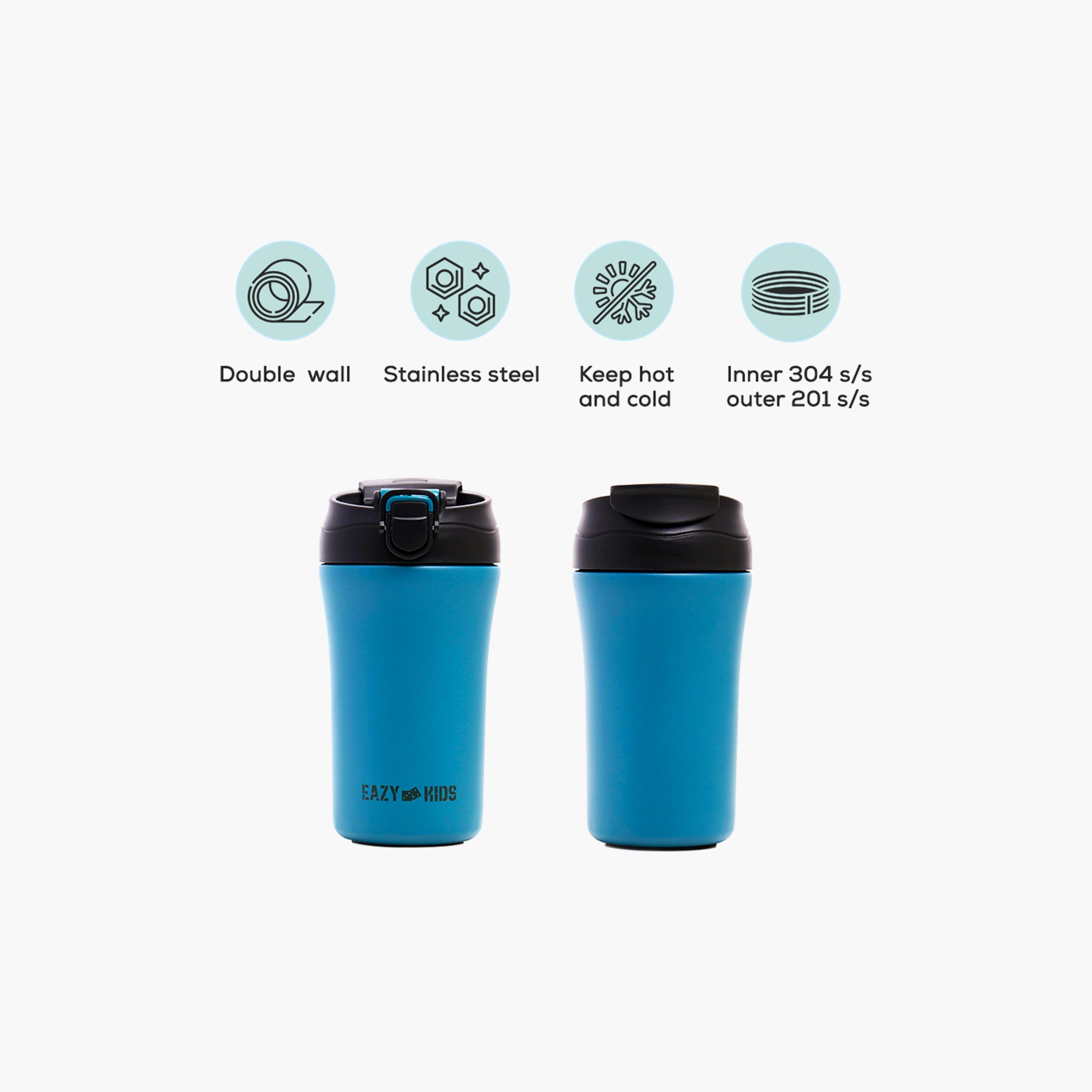 زجاجة مياه معزولة بجدار مزدوج من إيزي كيدز، 400 مل-school-waterbottles-image-8