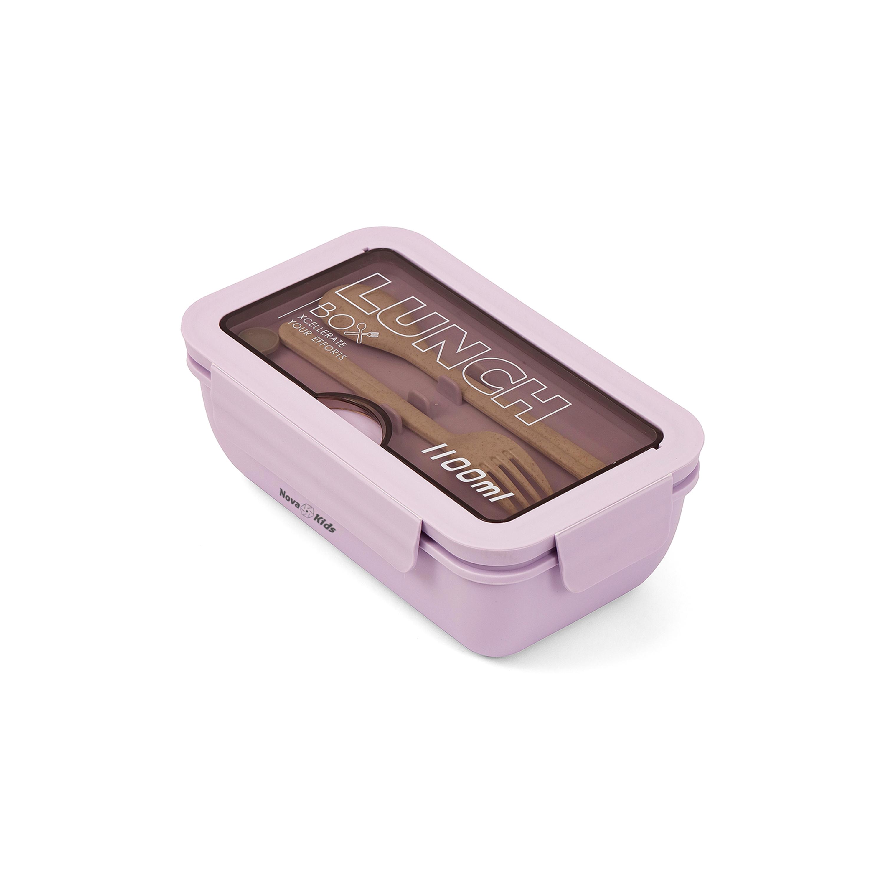صندوق غداء مع ملعقة وشوكة من نوفا كيدز، 1100 مل-school-lunchessentials-lunchboxes-image-1