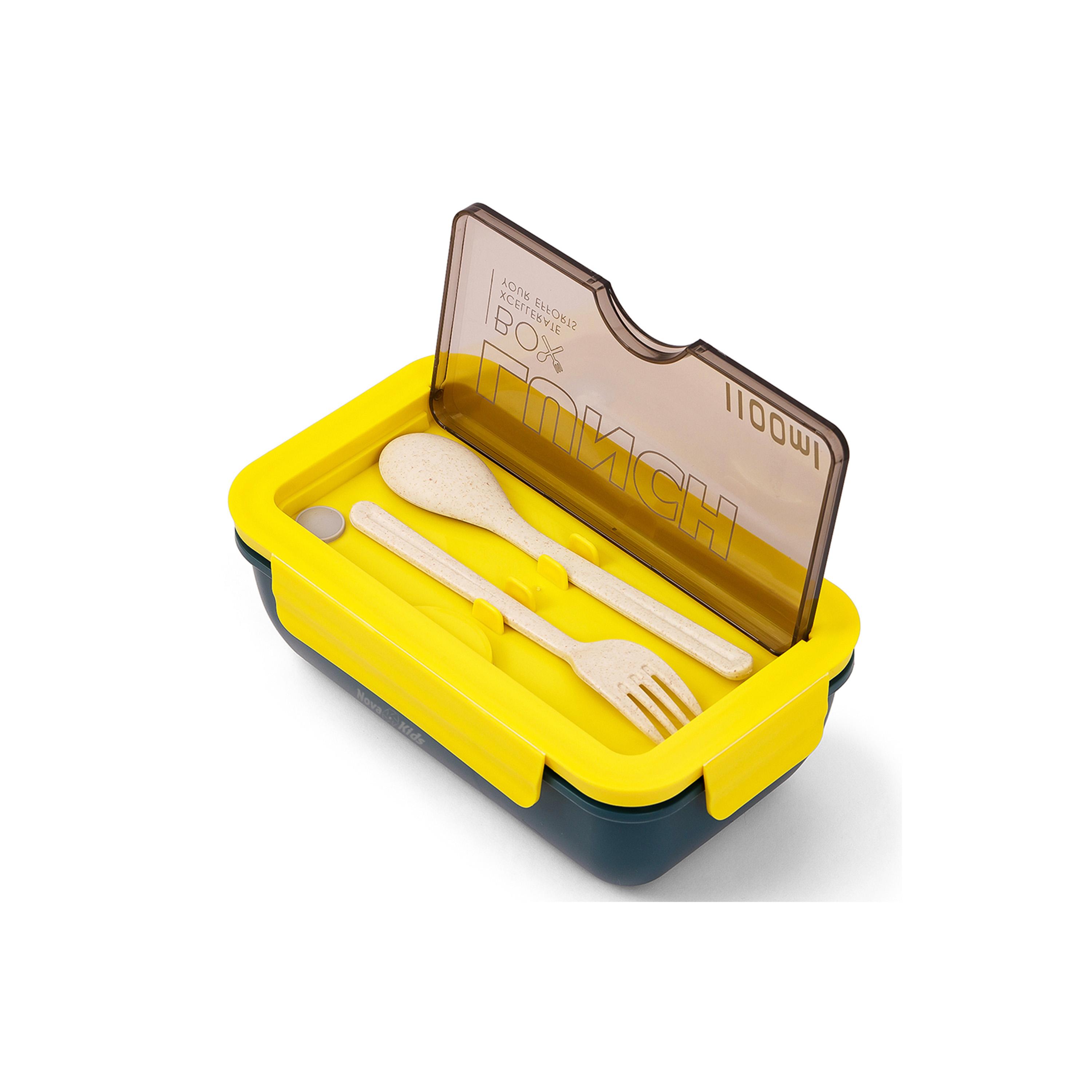 صندوق غداء مع ملعقة وشوكة من نوفا كيدز، 1100 مل-school-lunchessentials-lunchboxes-image-4