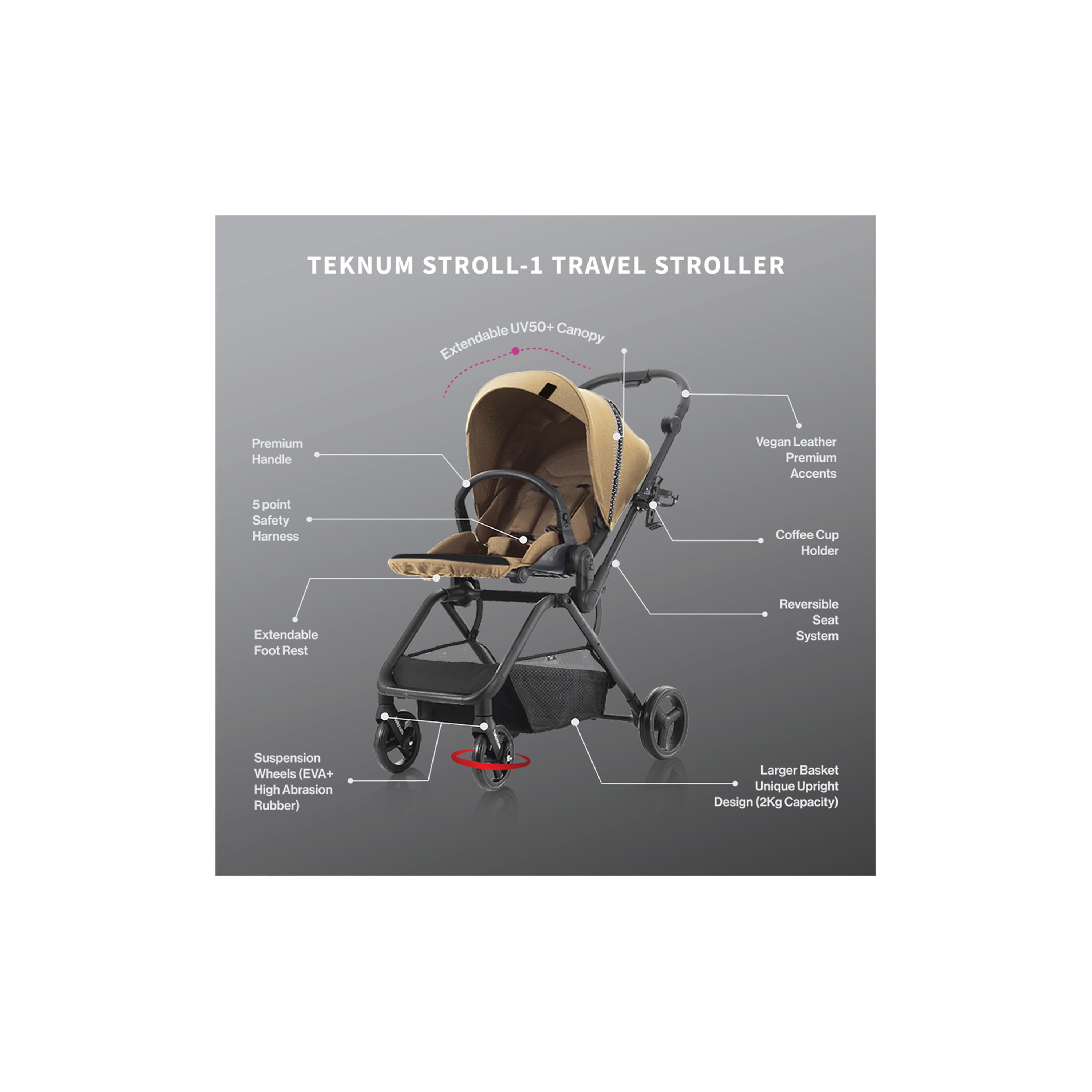 عربة سفر قابلة للعكس من تيكنوم، كاكي-baby-gear-strollersandprams-strollers-image-11