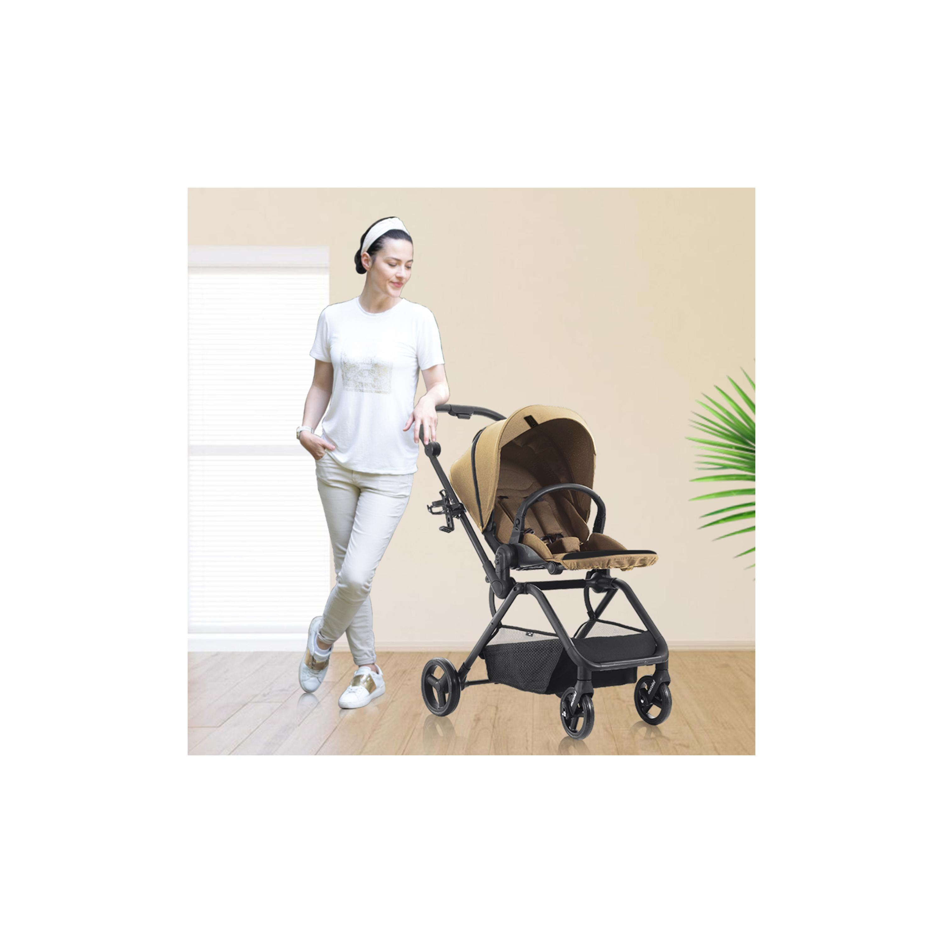 Teknum Reversible Travel Stroller & Compact Car Seat, Khaki-baby-gear-strollersandprams-strollers-image-17