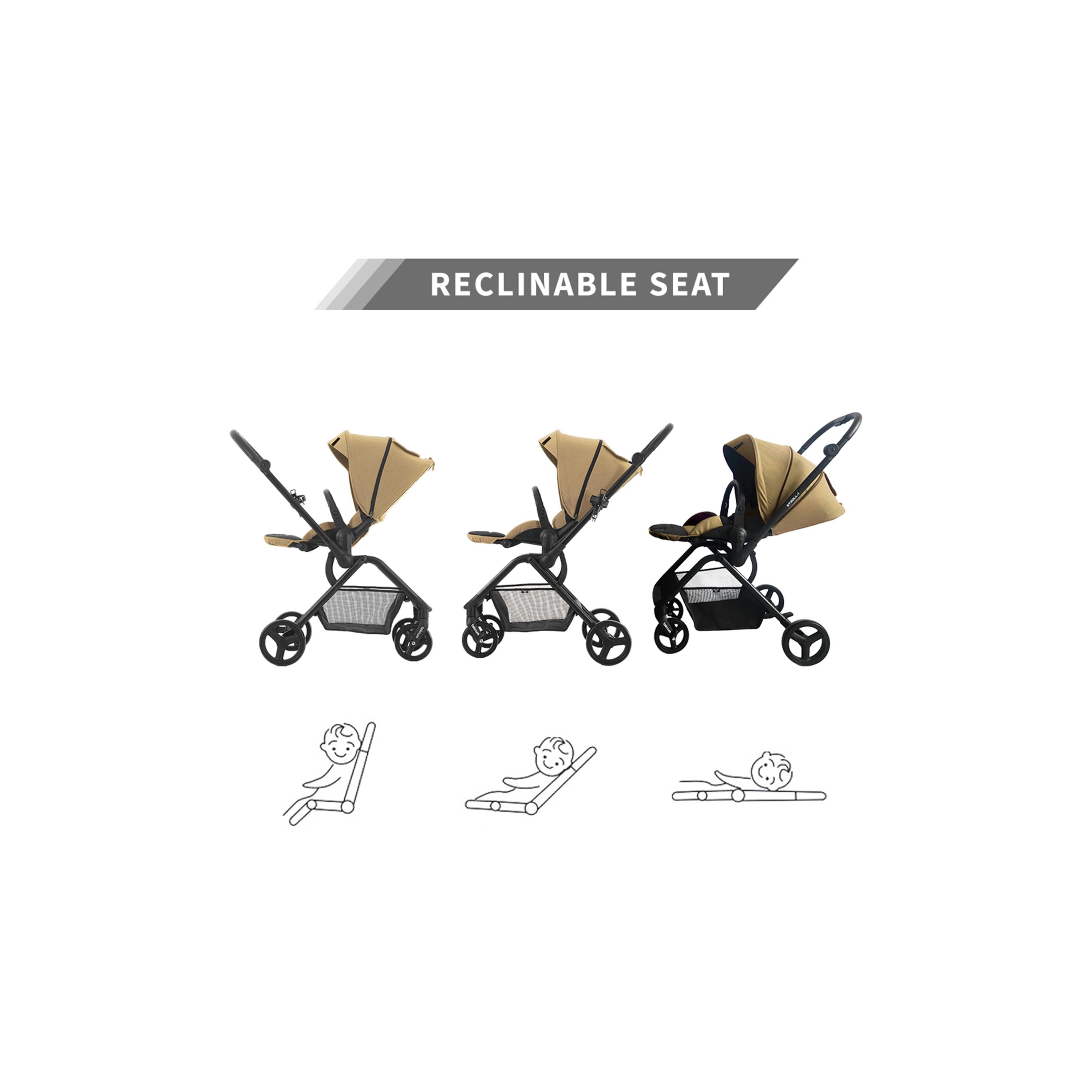 Teknum Reversible Travel Stroller & Compact Car Seat, Khaki-baby-gear-strollersandprams-strollers-image-3