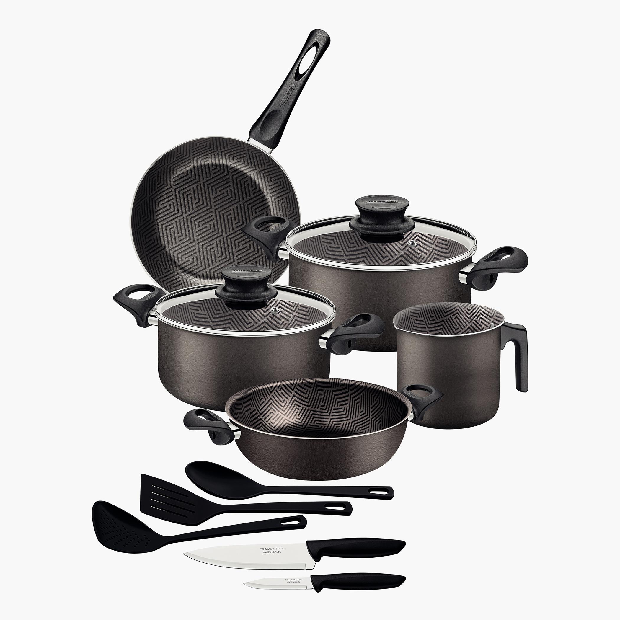 Tramontina 12-Piece Aluminium Cookware Set