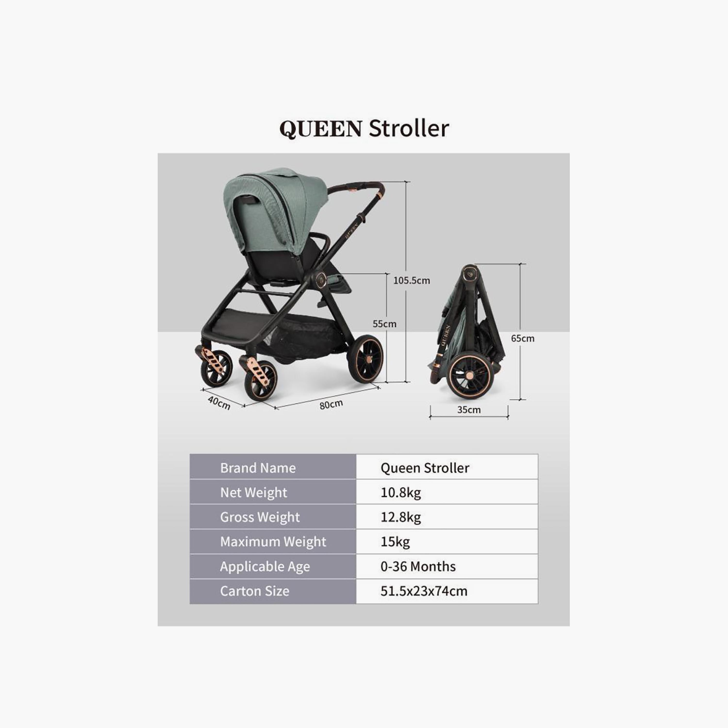 Babydream Foldable Queen Stroller-baby-gear-strollersandprams-strollers-image-4