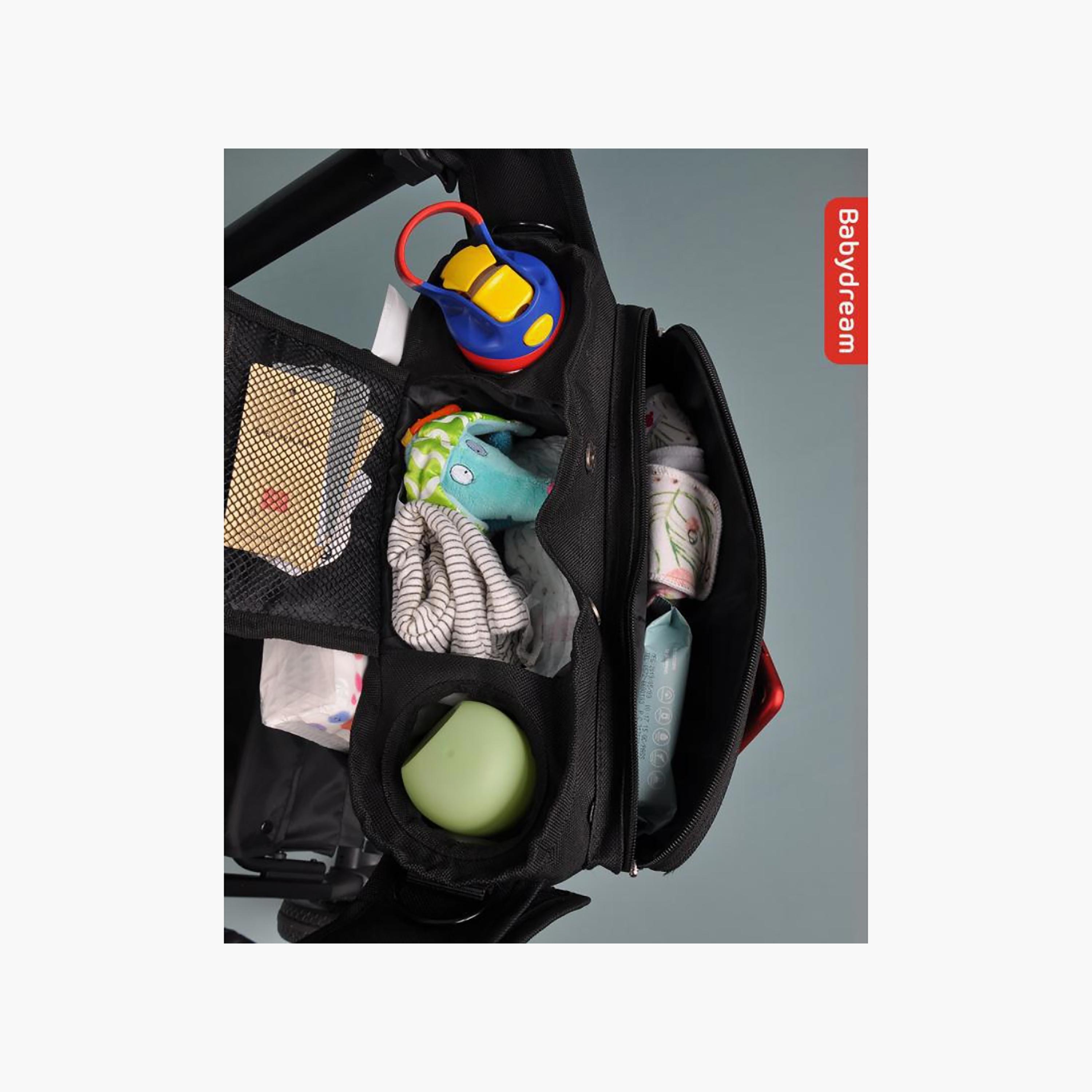 Babydream Stroller Diaper Bag, Black-baby-gear-diaperbags-image-3