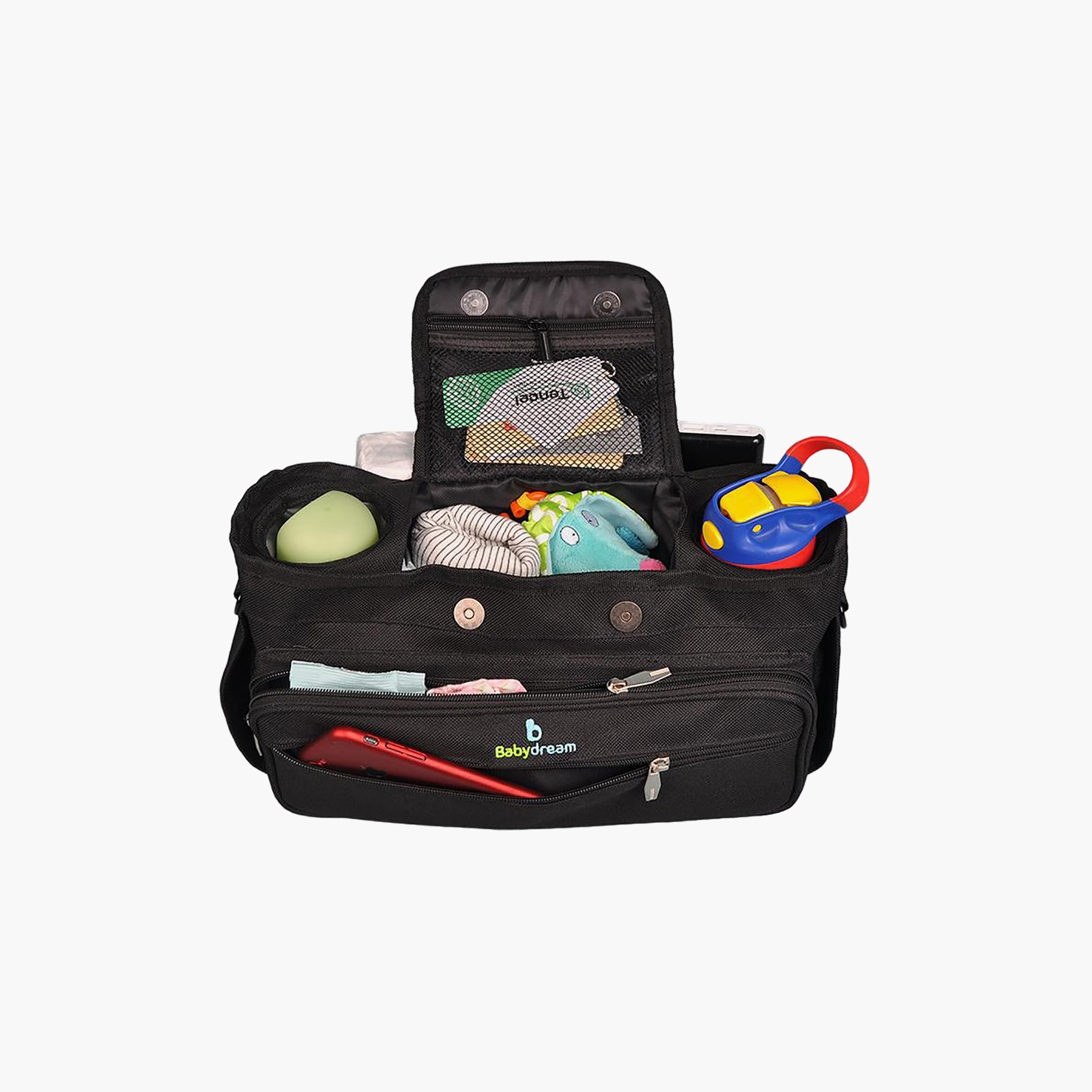 Babydream Stroller Diaper Bag, Black-baby-gear-diaperbags-image-5