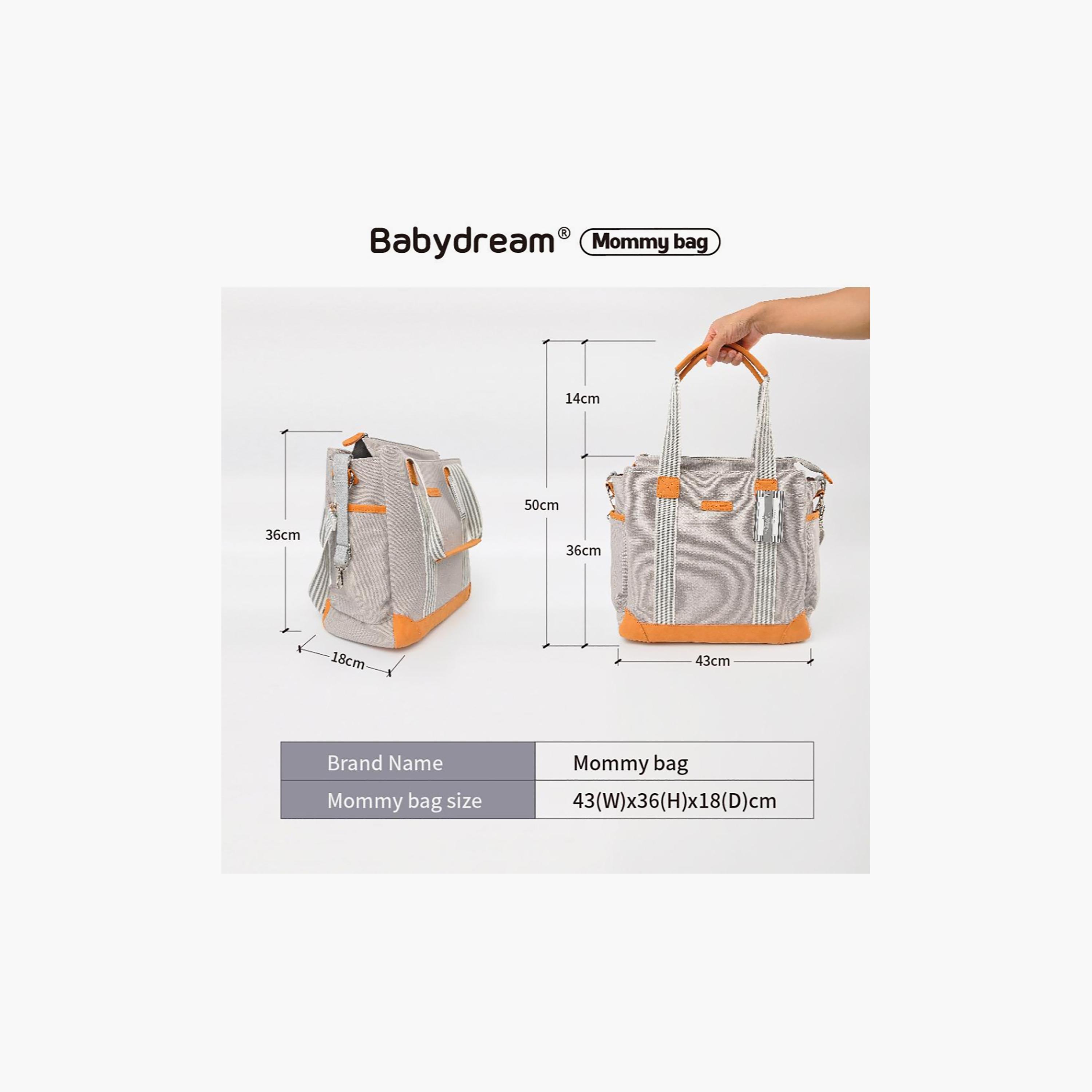 Babydream Premium Diaper Bag, Grey-baby-diapering-diaperbags-image-5