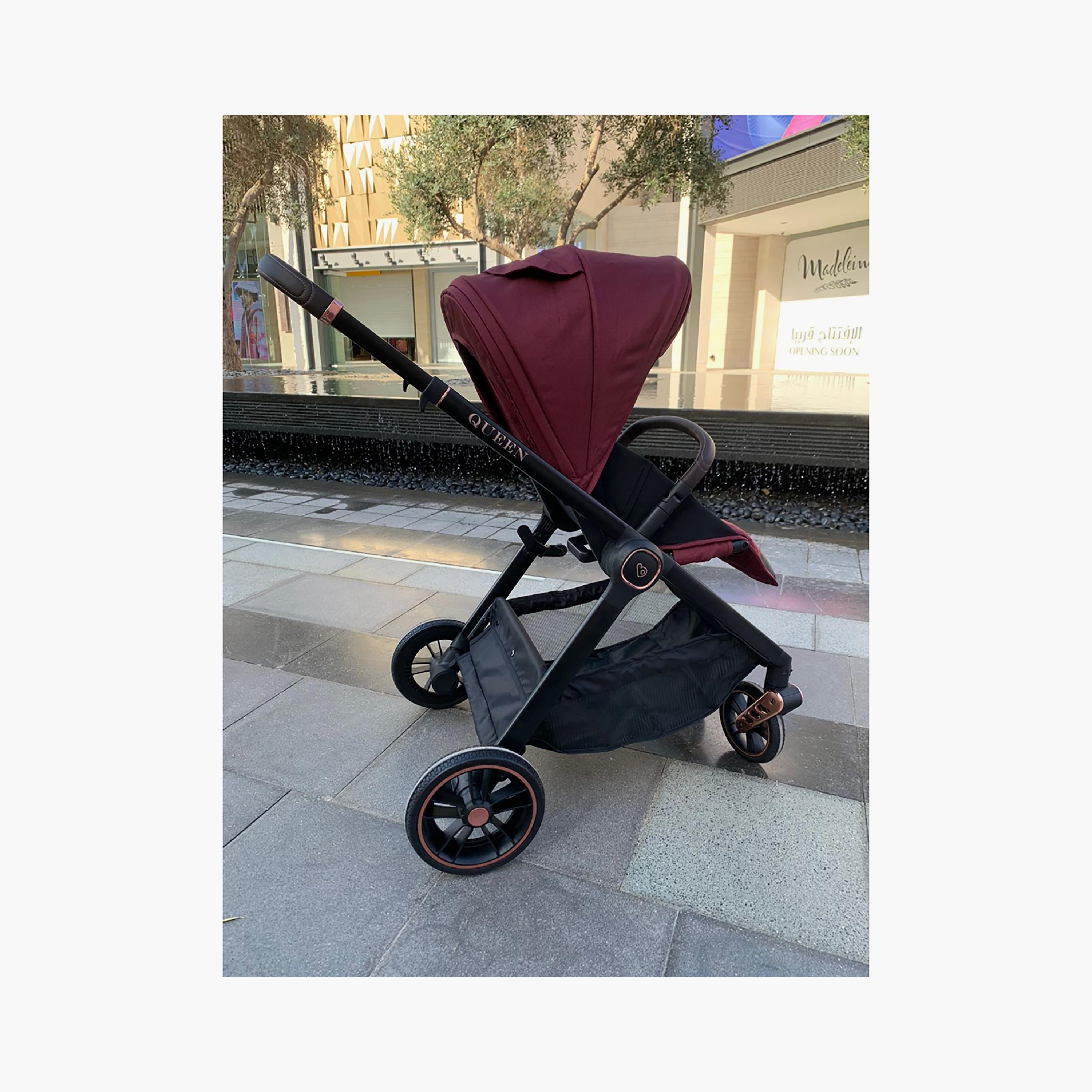 Babydream Foldable  Premium Queen Stroller, Red-baby-gear-strollersandprams-strollers-image-2