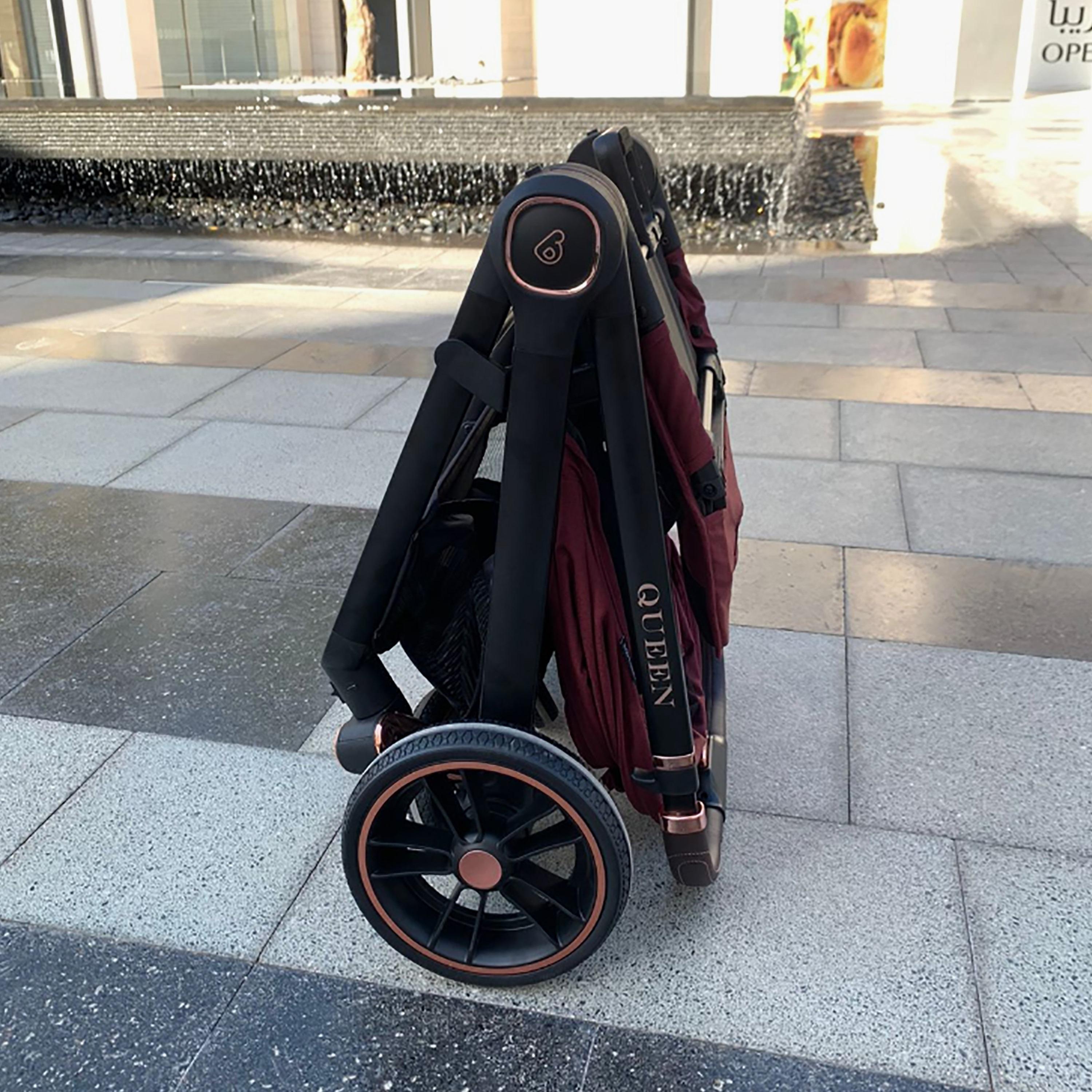 Babydream Foldable  Premium Queen Stroller, Red-baby-gear-strollersandprams-strollers-image-3