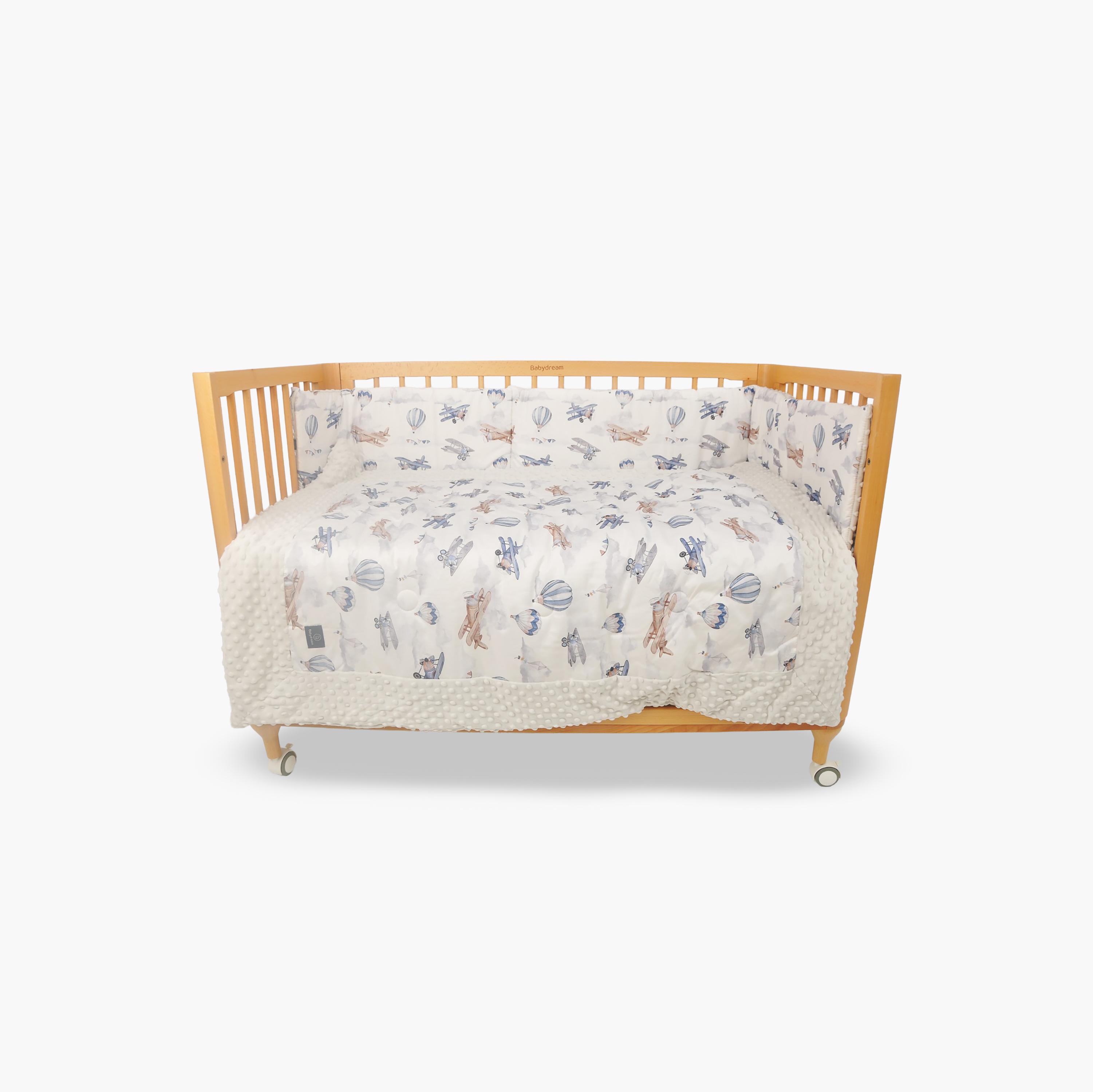 Babydream 4-Piece Crib Bedding Set, Grey-baby-nursery-babybedding-image-1