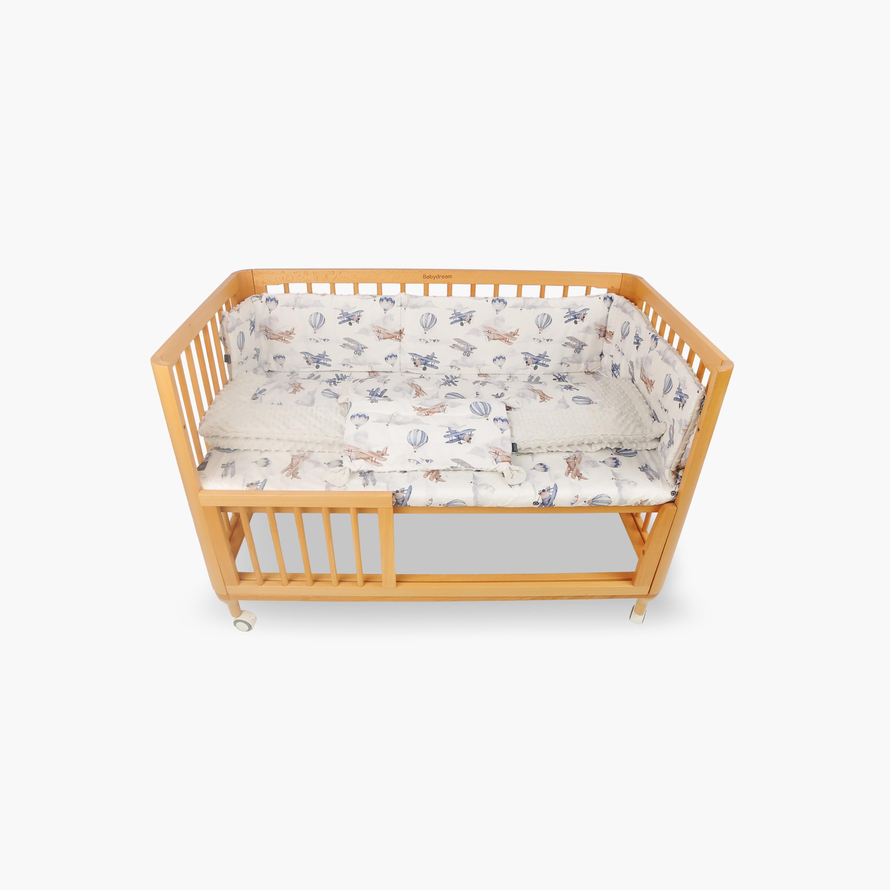 Babydream 4-Piece Crib Bedding Set, Grey-baby-nursery-babybedding-image-2