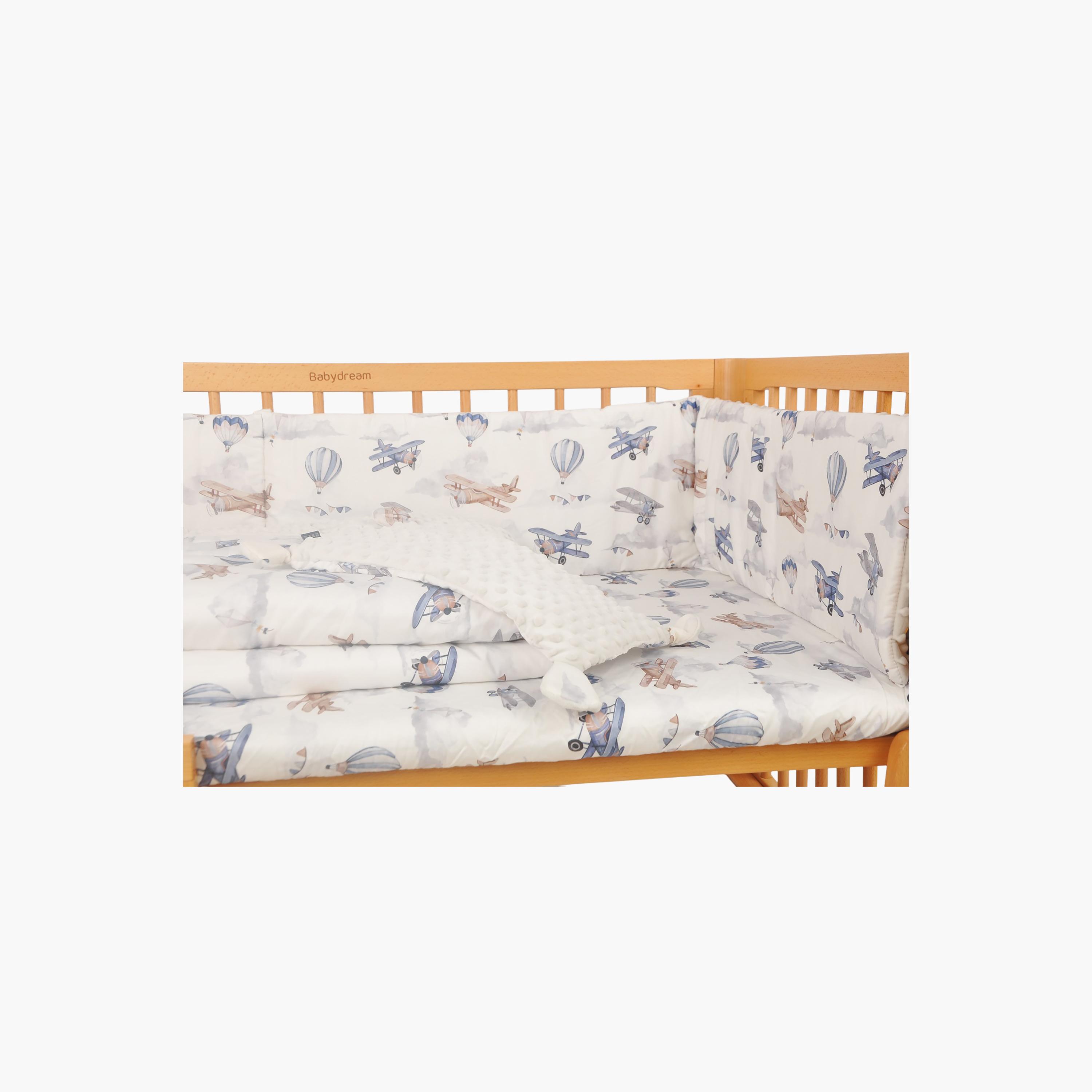 Babydream 4-Piece Crib Bedding Set, Grey-baby-nursery-babybedding-image-4