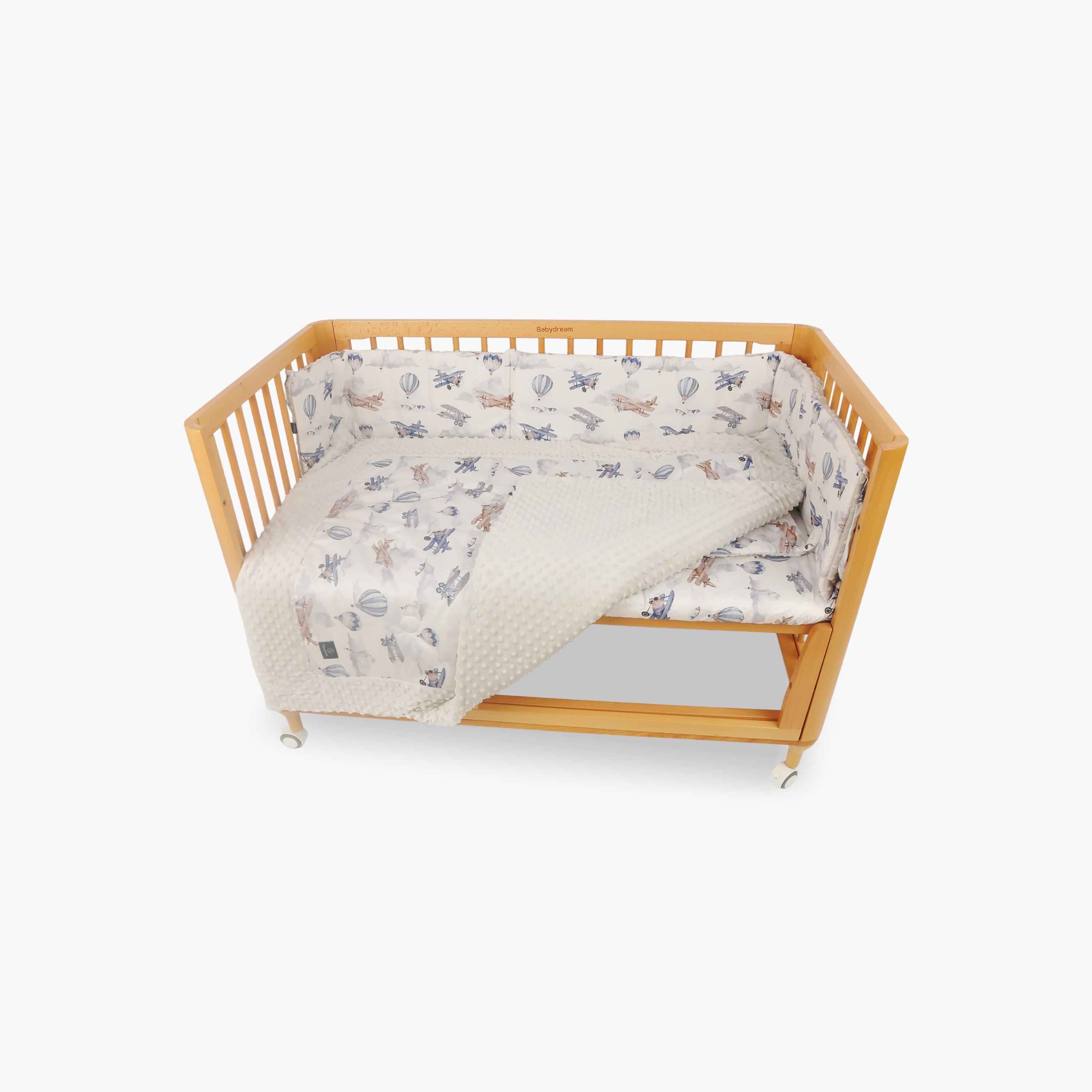 Babydream 4-Piece Crib Bedding Set, Grey-baby-nursery-babybedding-image-5