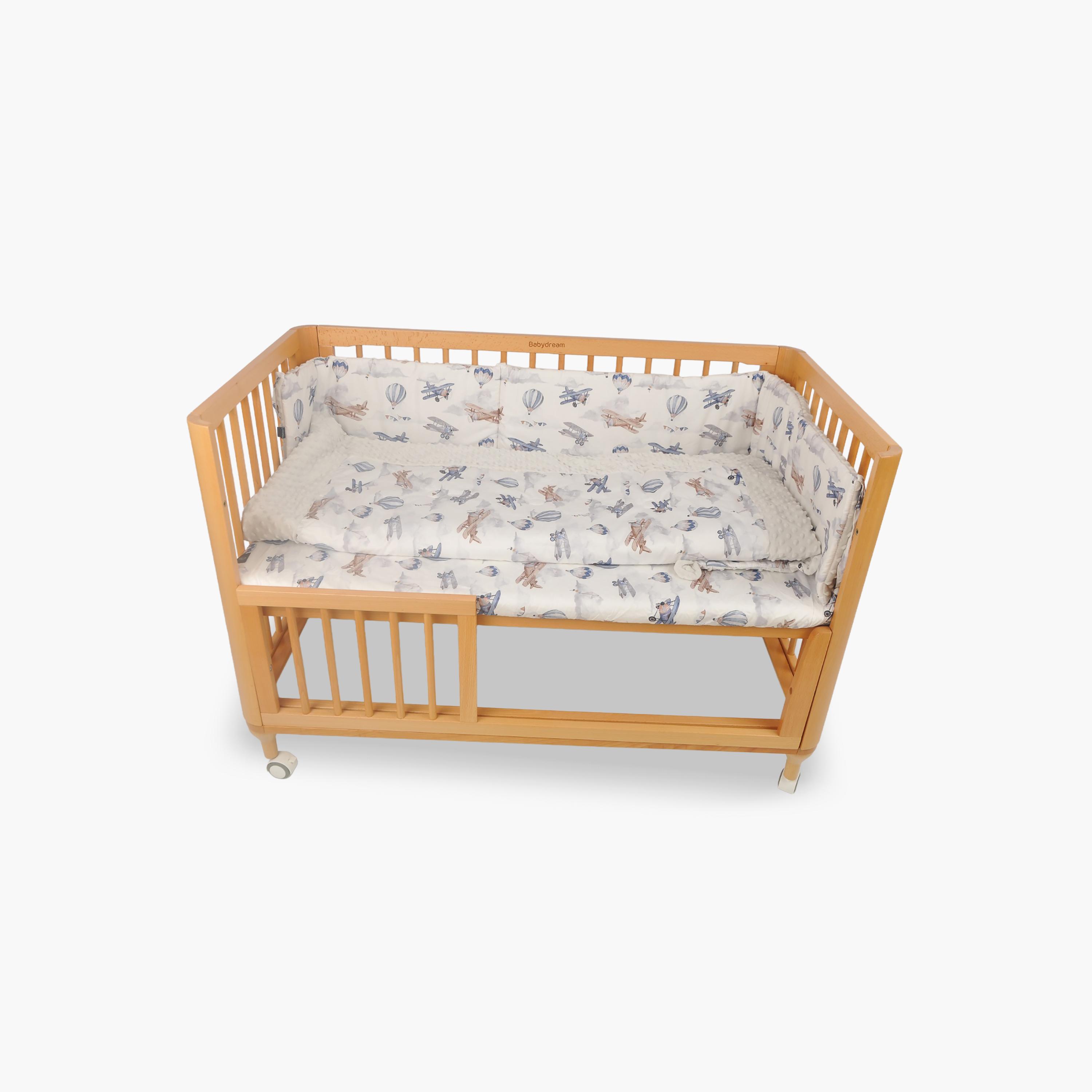 Babydream 4-Piece Crib Bedding Set, Grey-baby-nursery-babybedding-image-6