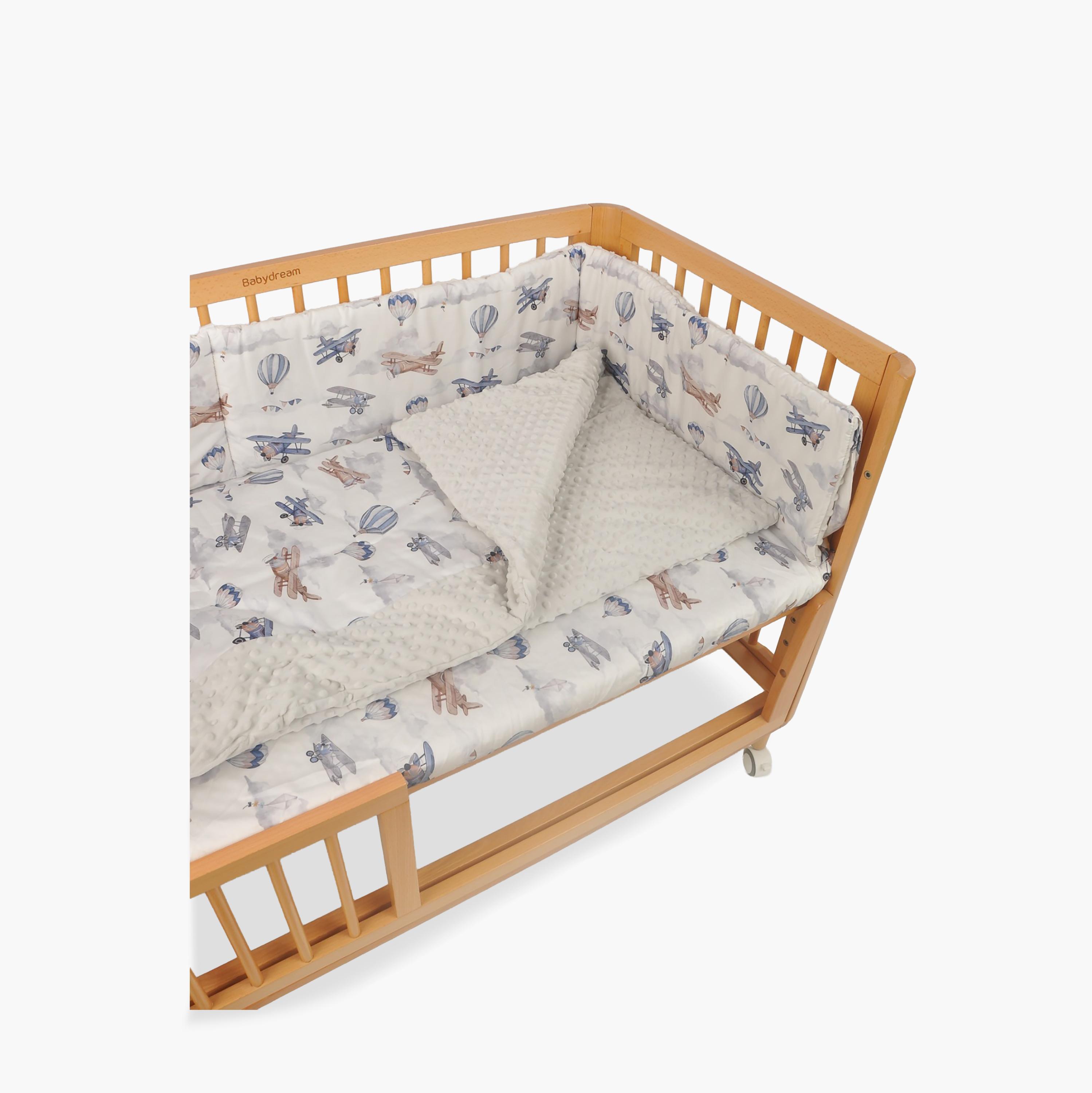 Babydream 4-Piece Crib Bedding Set, Grey-baby-nursery-babybedding-image-8