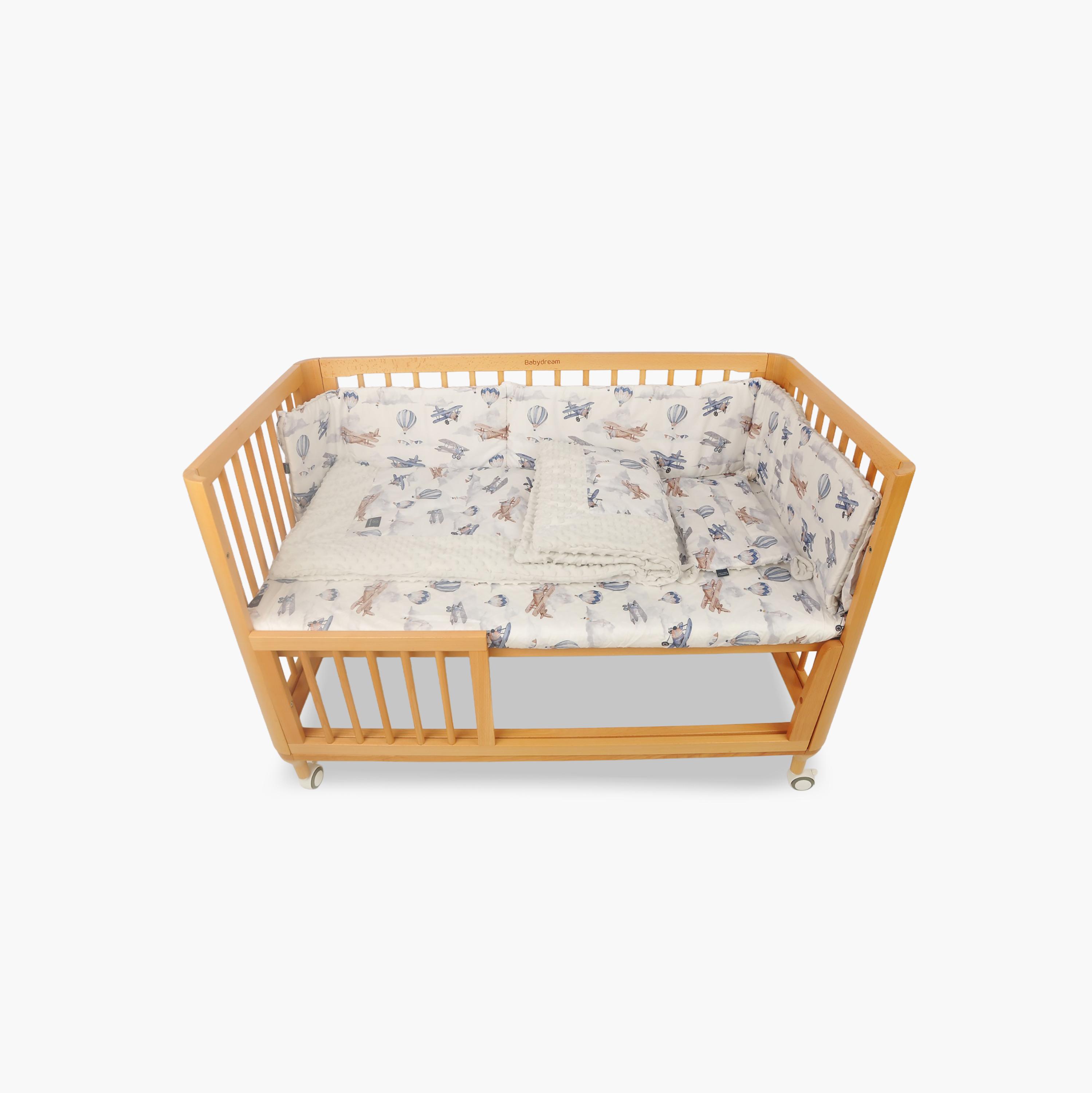 Babydream 4-Piece Crib Bedding Set, Grey-baby-nursery-babybedding-image-9