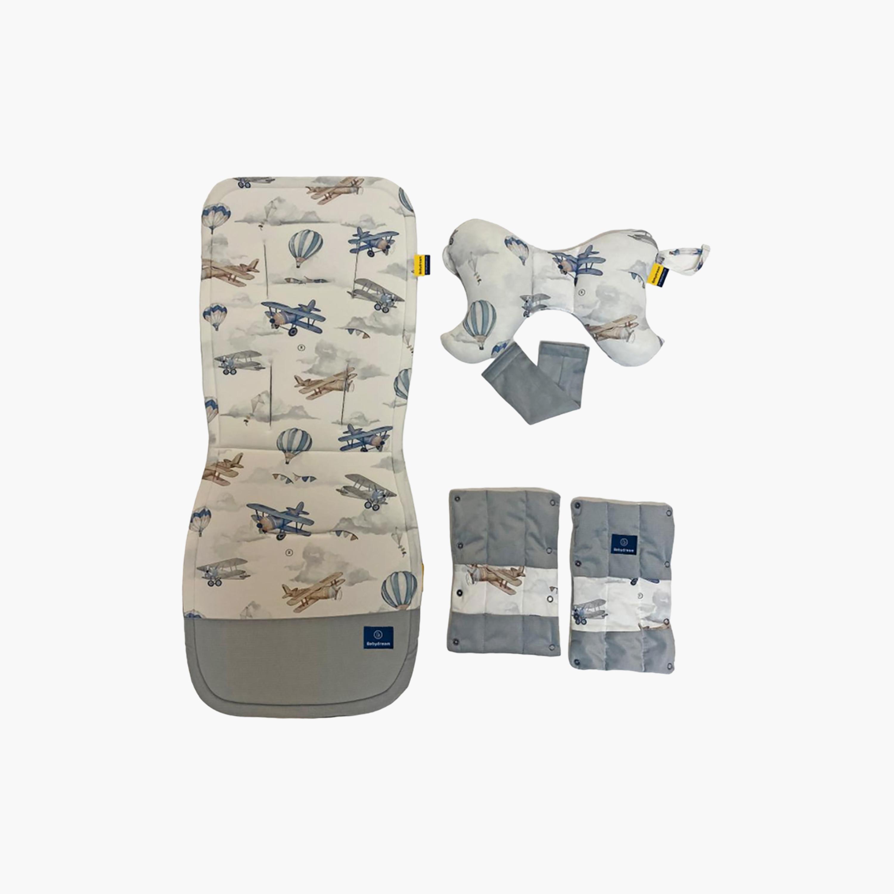 Babydream Double Sided Stroller Pad, Grey-baby-gear-strollersandprams-accessories-image-1