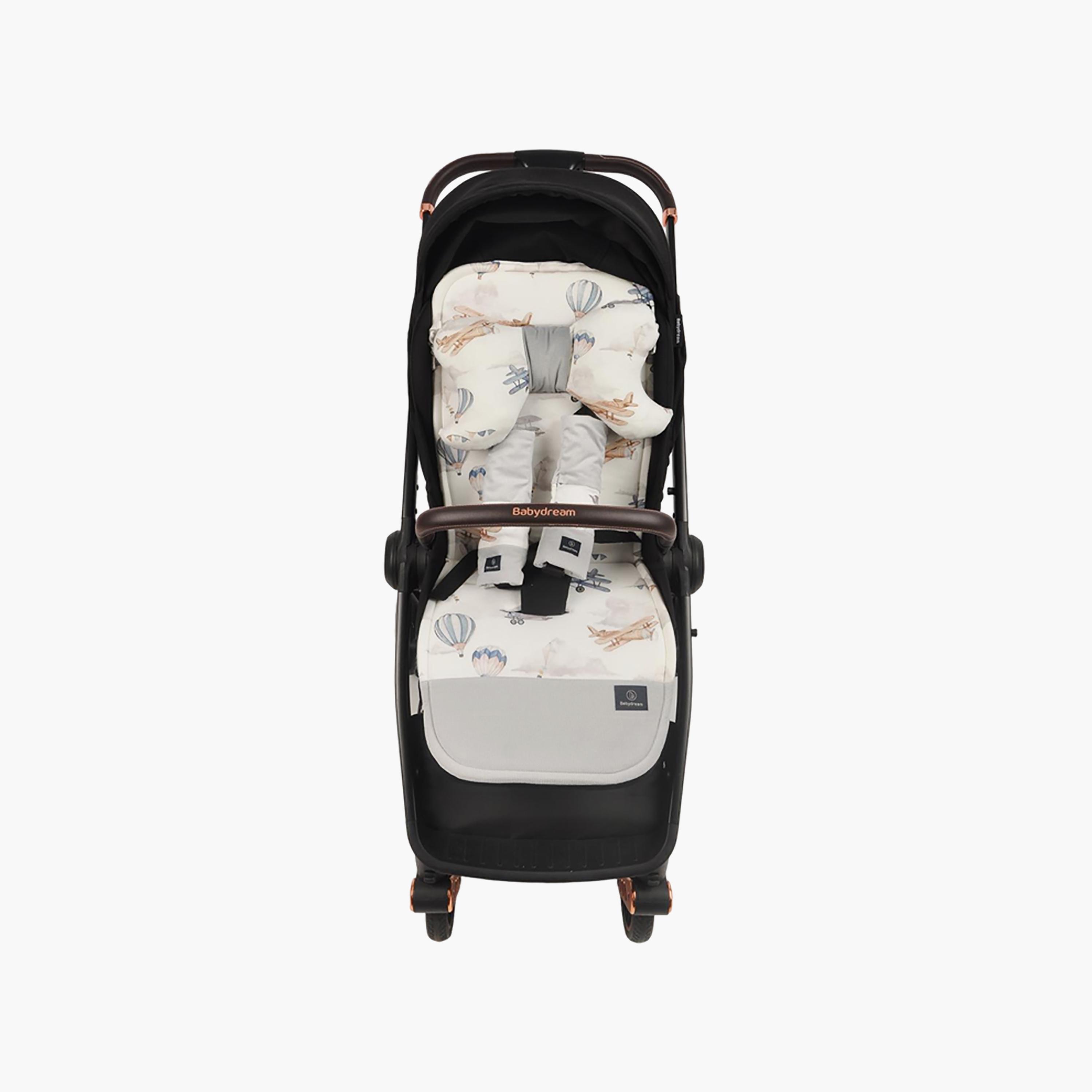 Babydream Double Sided Stroller Pad, Grey-baby-gear-strollersandprams-accessories-image-2