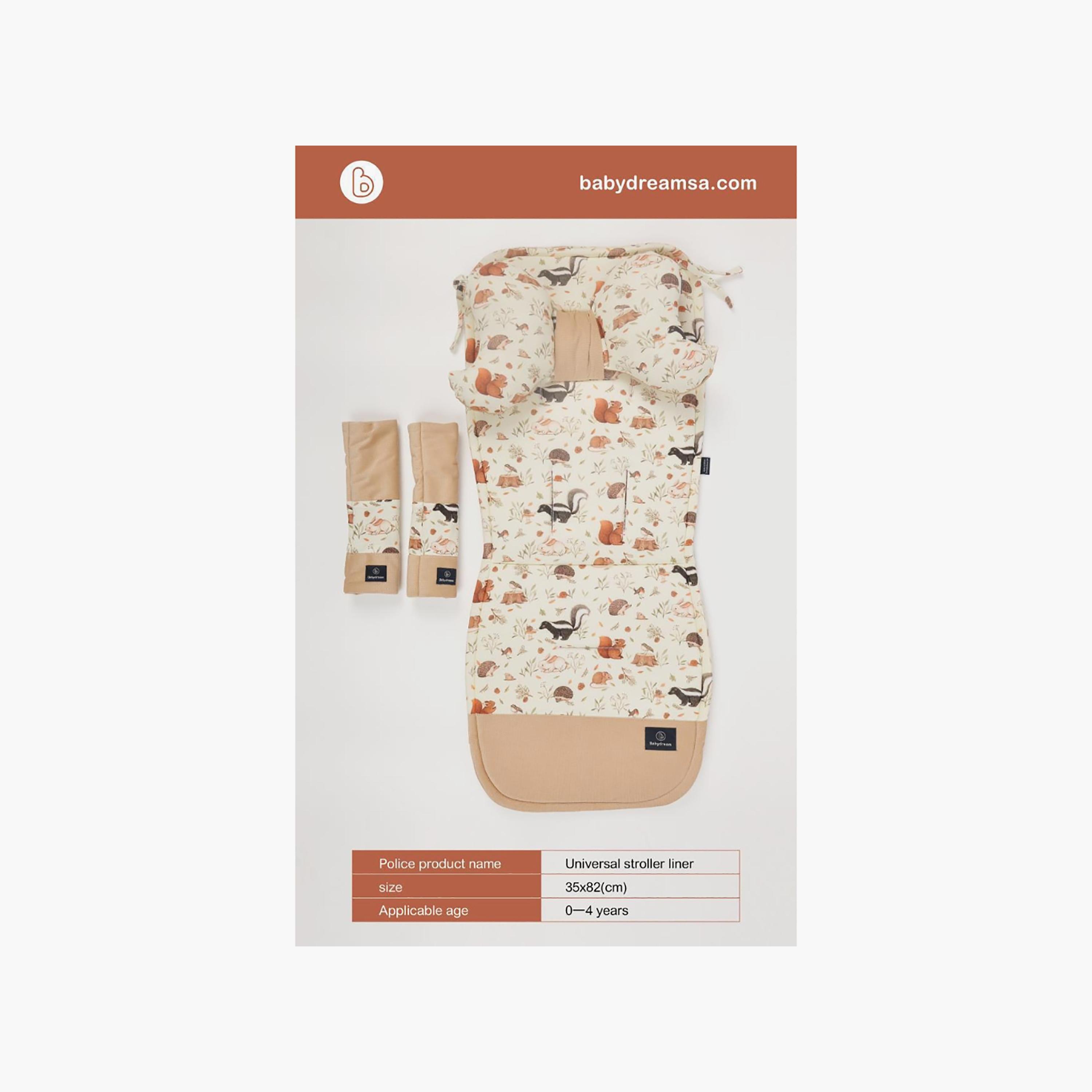 Babydream Double Sided Stroller Pad, Beige-baby-gear-strollersandprams-accessories-image-3