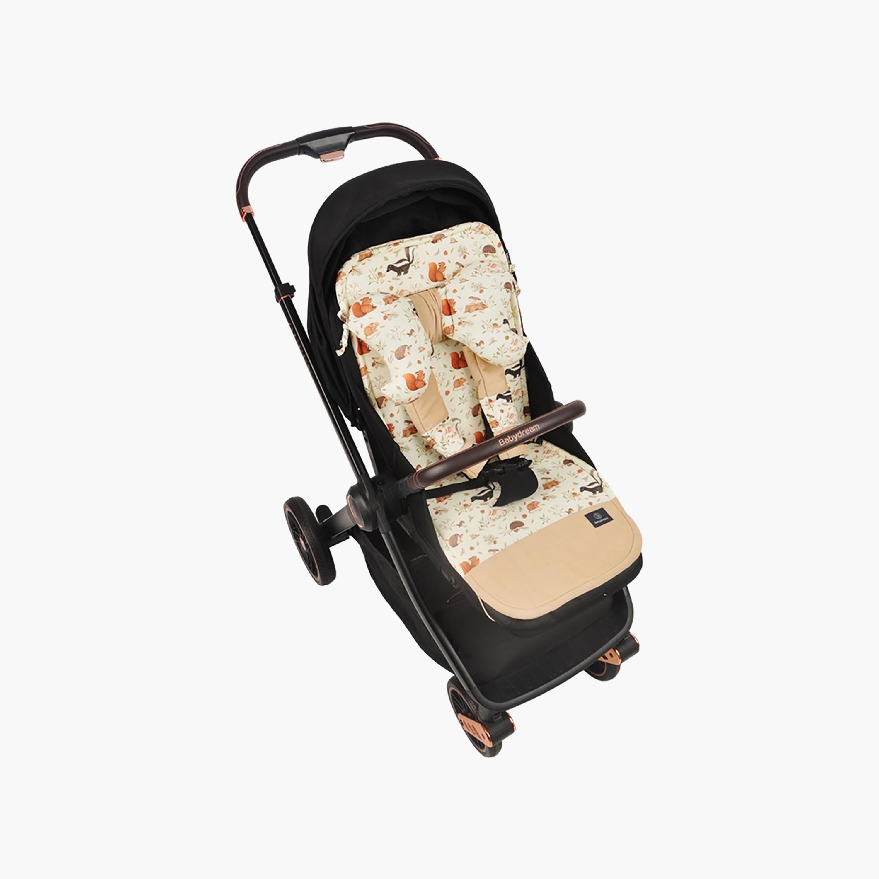 Babydream Double Sided Stroller Pad, Beige-baby-gear-strollersandprams-accessories-image-5