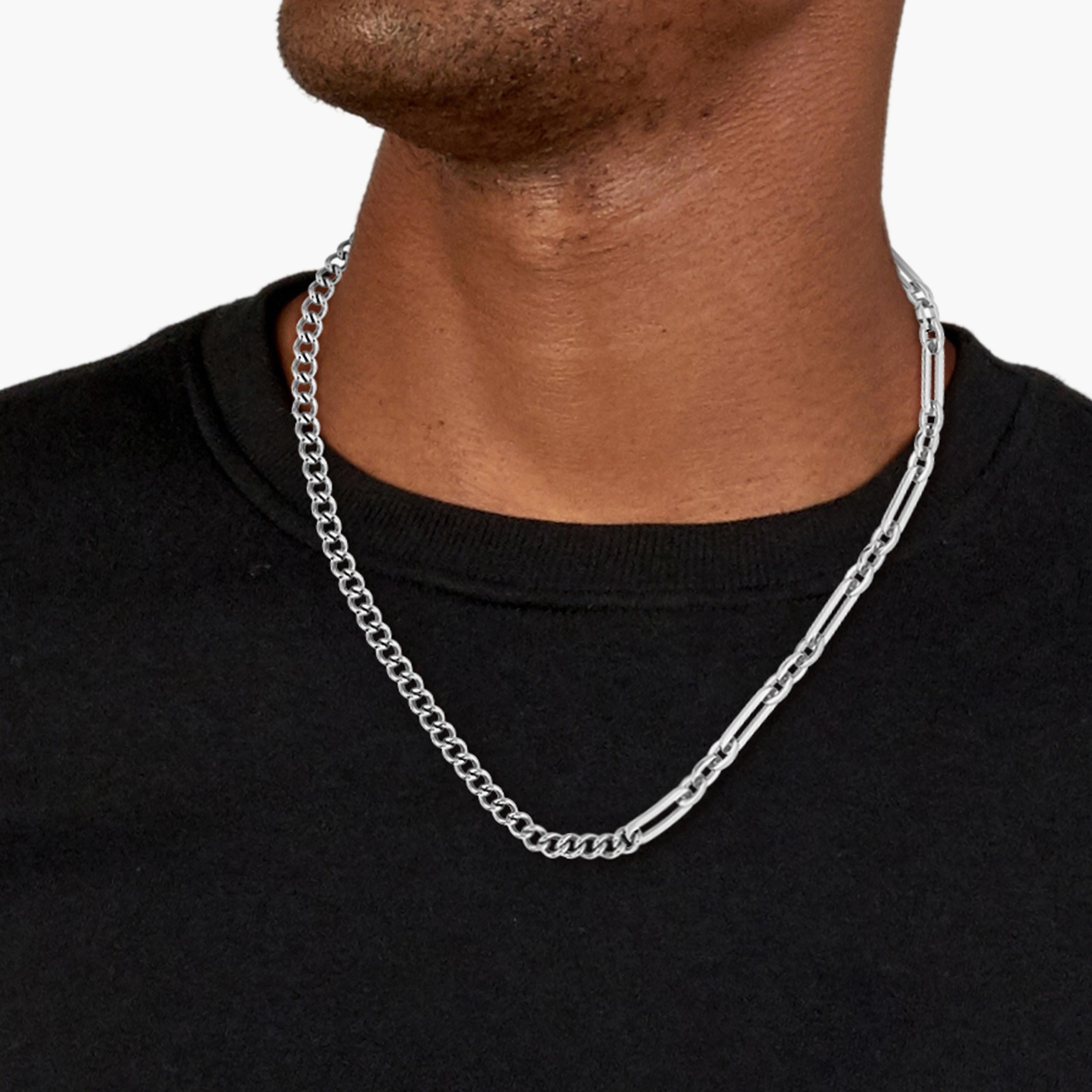 قلادة هوغو بوس ماتيني الفضية | 1580451-men-watchesandjewellery-necklacesandpendants-image-2