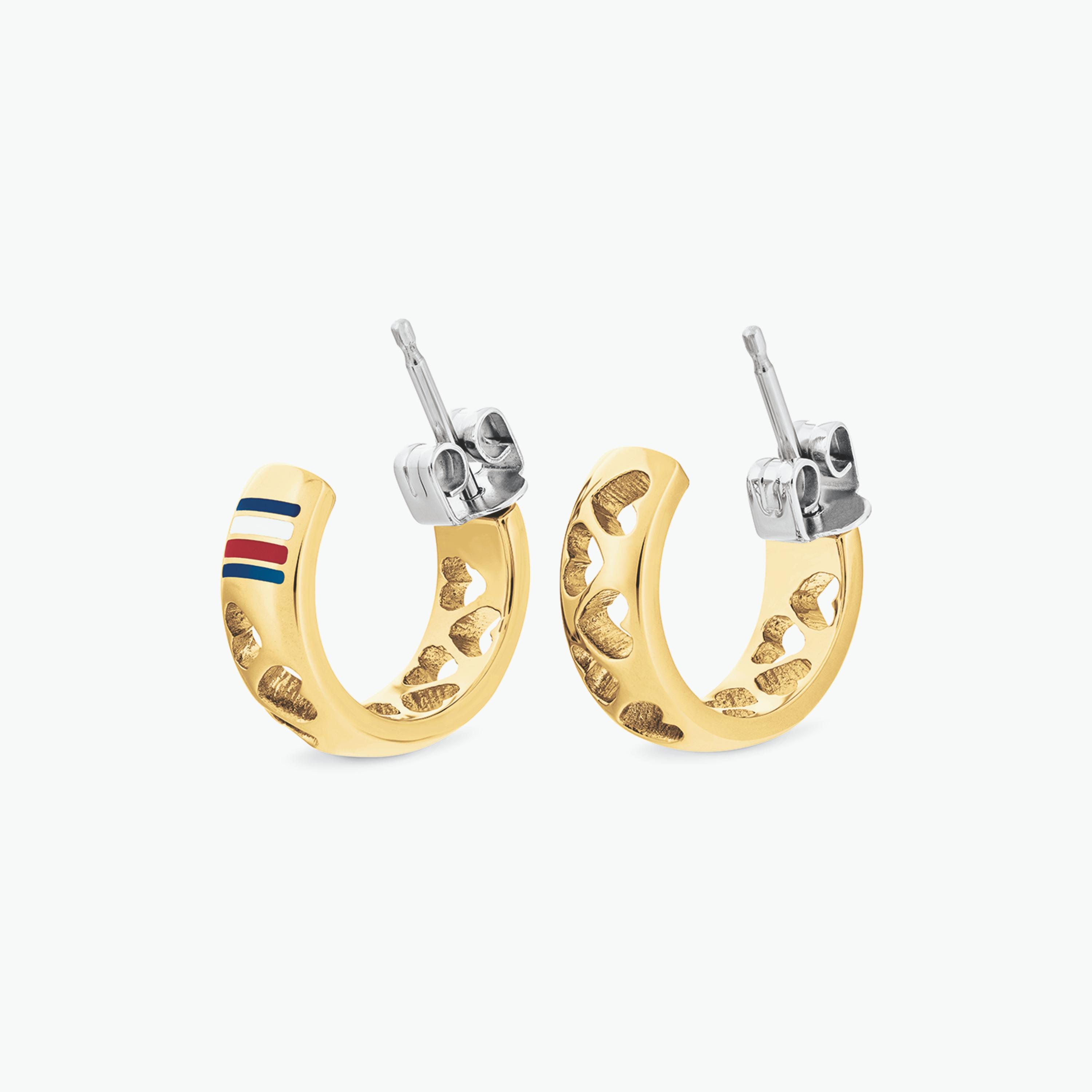 أقراط هوب كاجوال كور من تومي هيلفيغر بلون ذهبي | 2701085-women-watchesandjewellery-jewellery-earrings-image-1