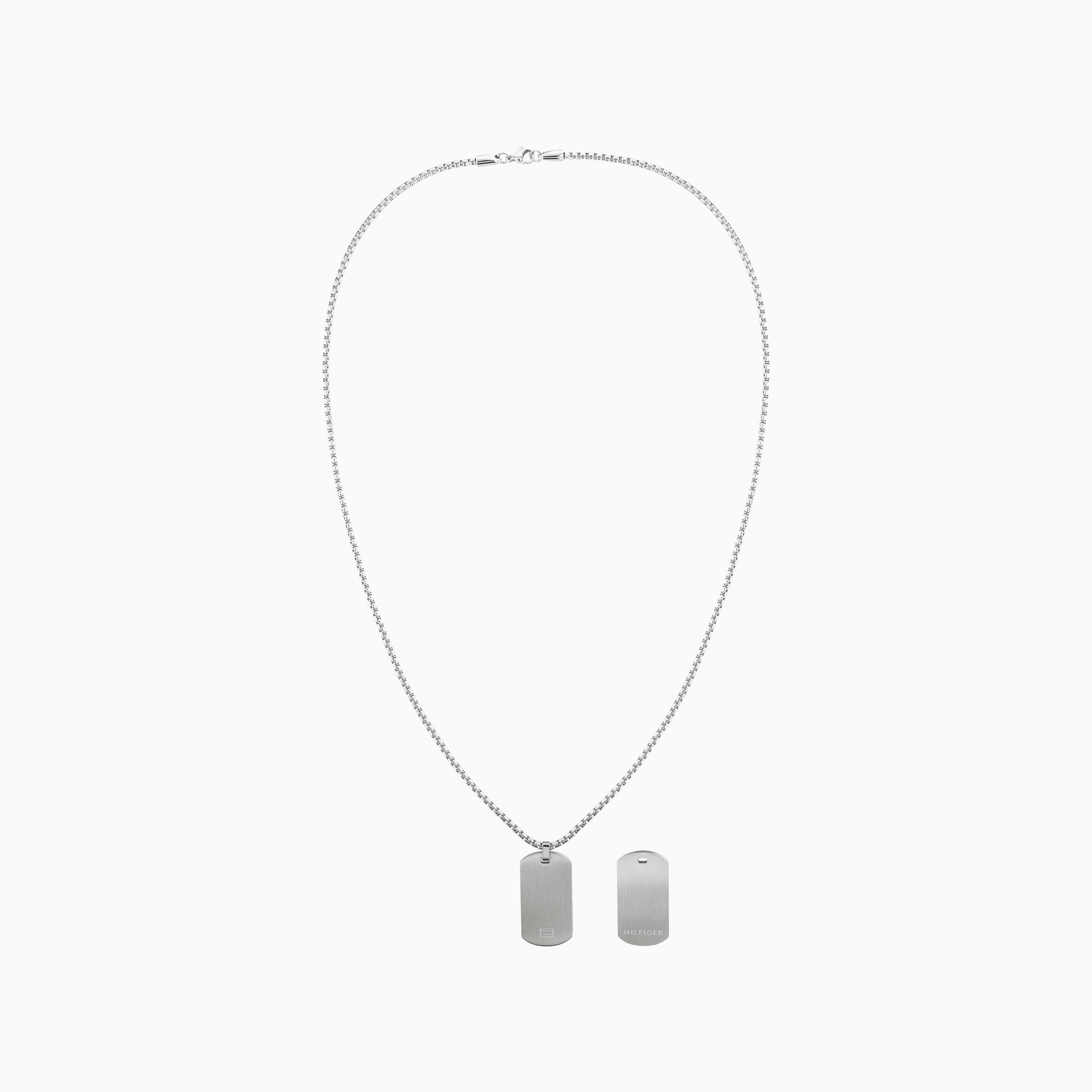 قلادة بيندانت كاجوال كور من تومي هيلفيغر بلون فضي | 2790288-men-watchesandjewellery-necklacesandpendants-image-1