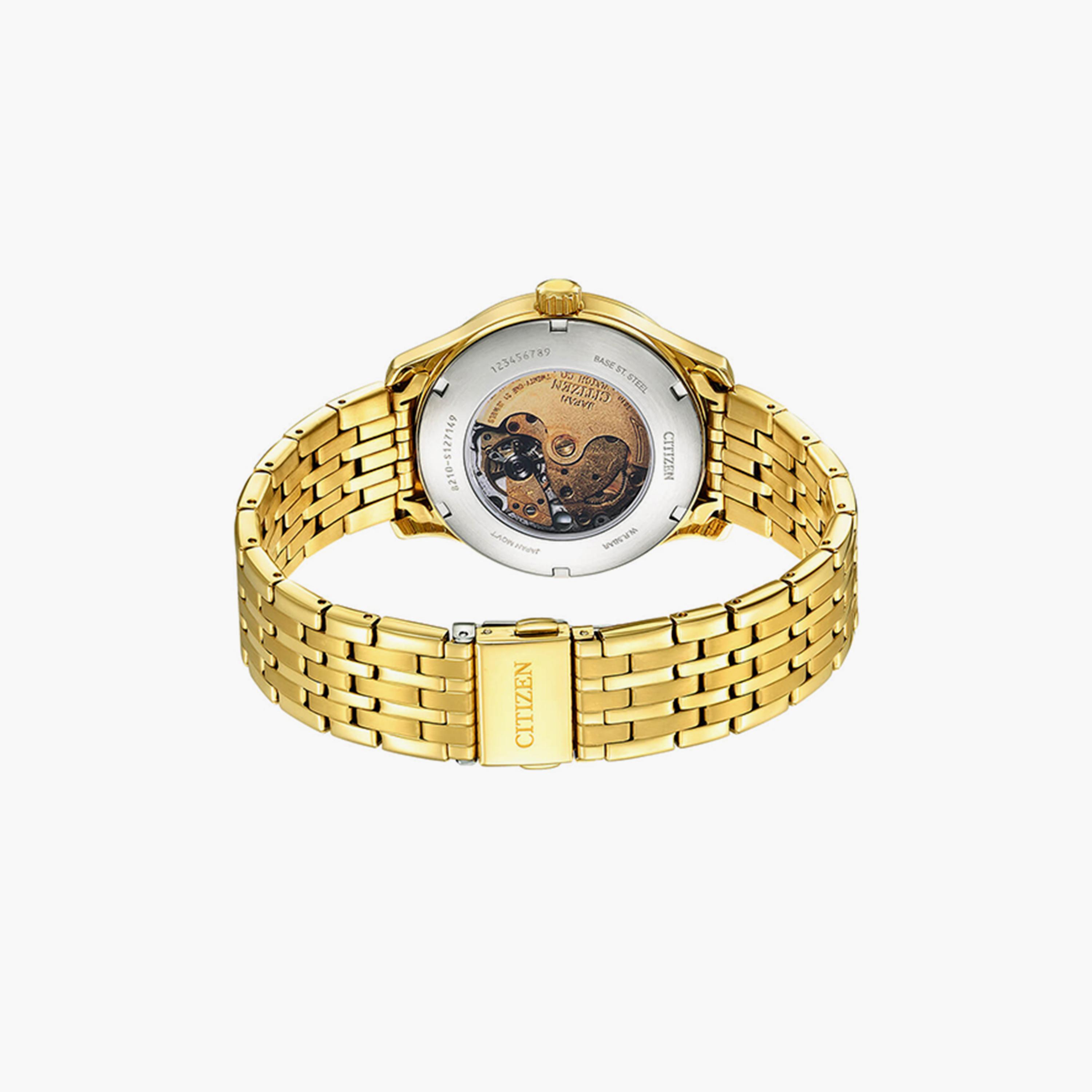 سيتيزن ساعة رجالية انالوج 40 مم ستانلس ستيل ذهبي | NJ0112-80E-men-watchesandjewellery-watches-image-3