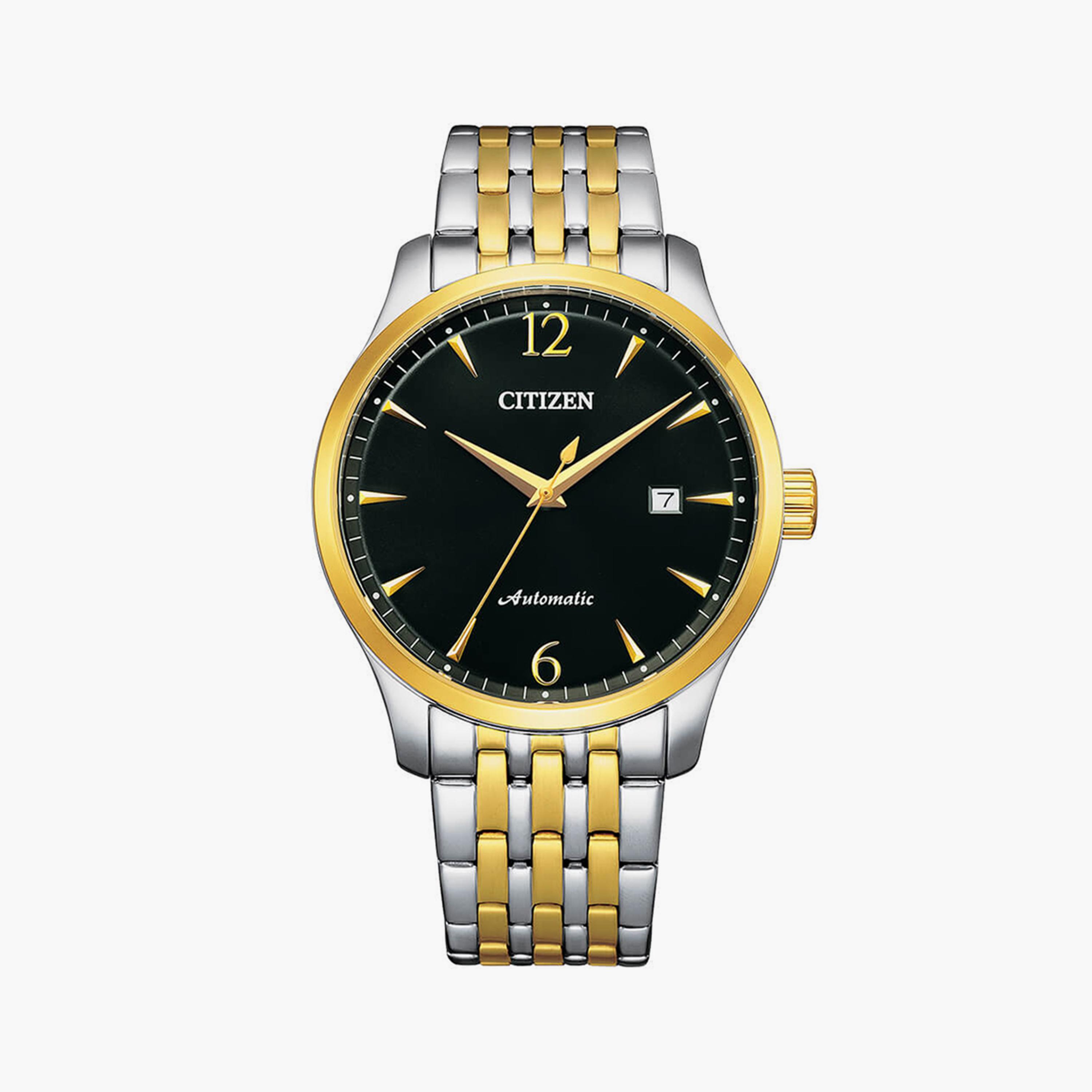 سيتيزن ساعة رجالية انالوج 40 مم ستانلس ستيل فضي وذهبي | NJ0114-84E-men-watchesandjewellery-watches-image-1