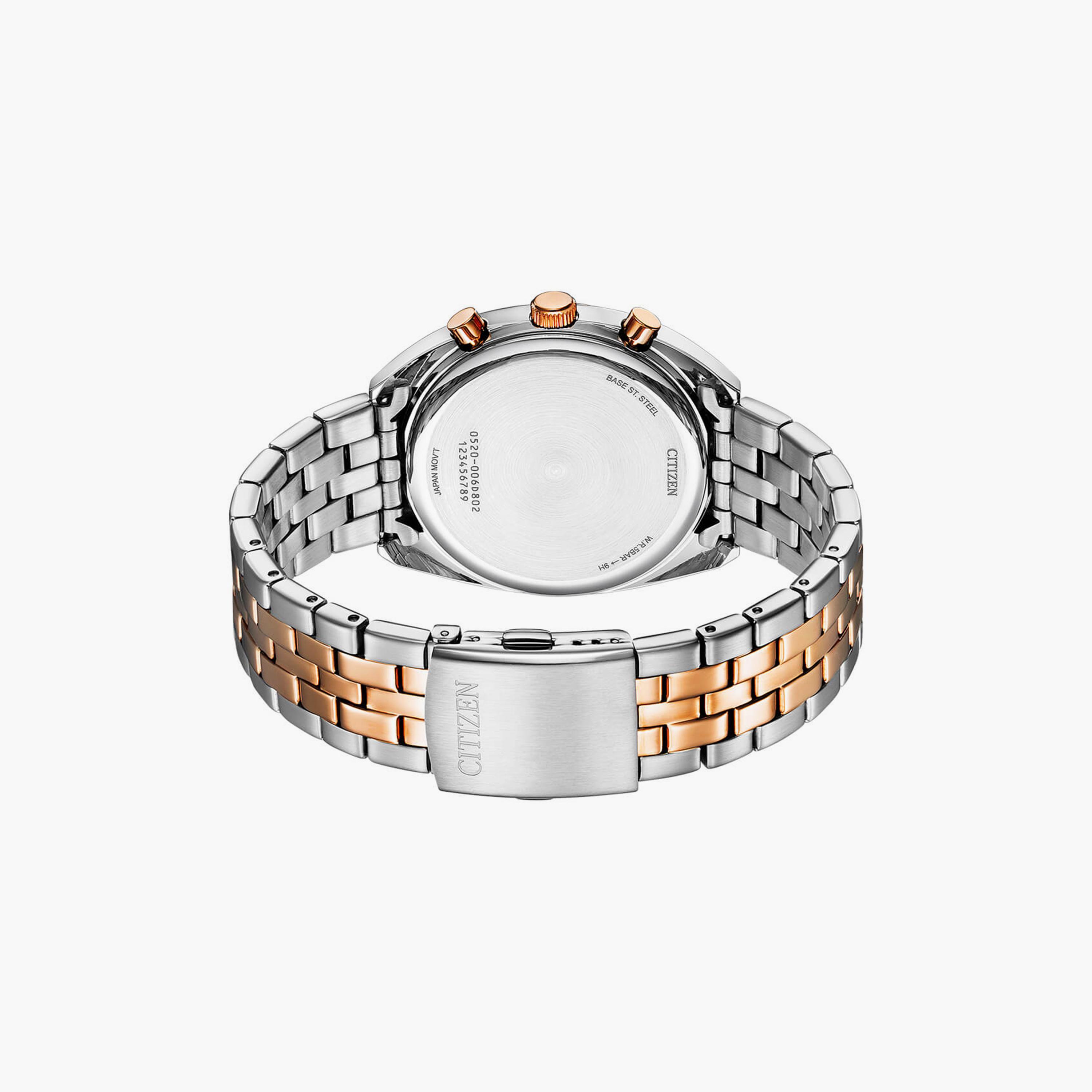 سيتيزن ساعة رجالية كرونوغراف 42 مم ستانلس ستيل فضي وذهبي | AN8216-50L-men-watchesandjewellery-watches-image-3