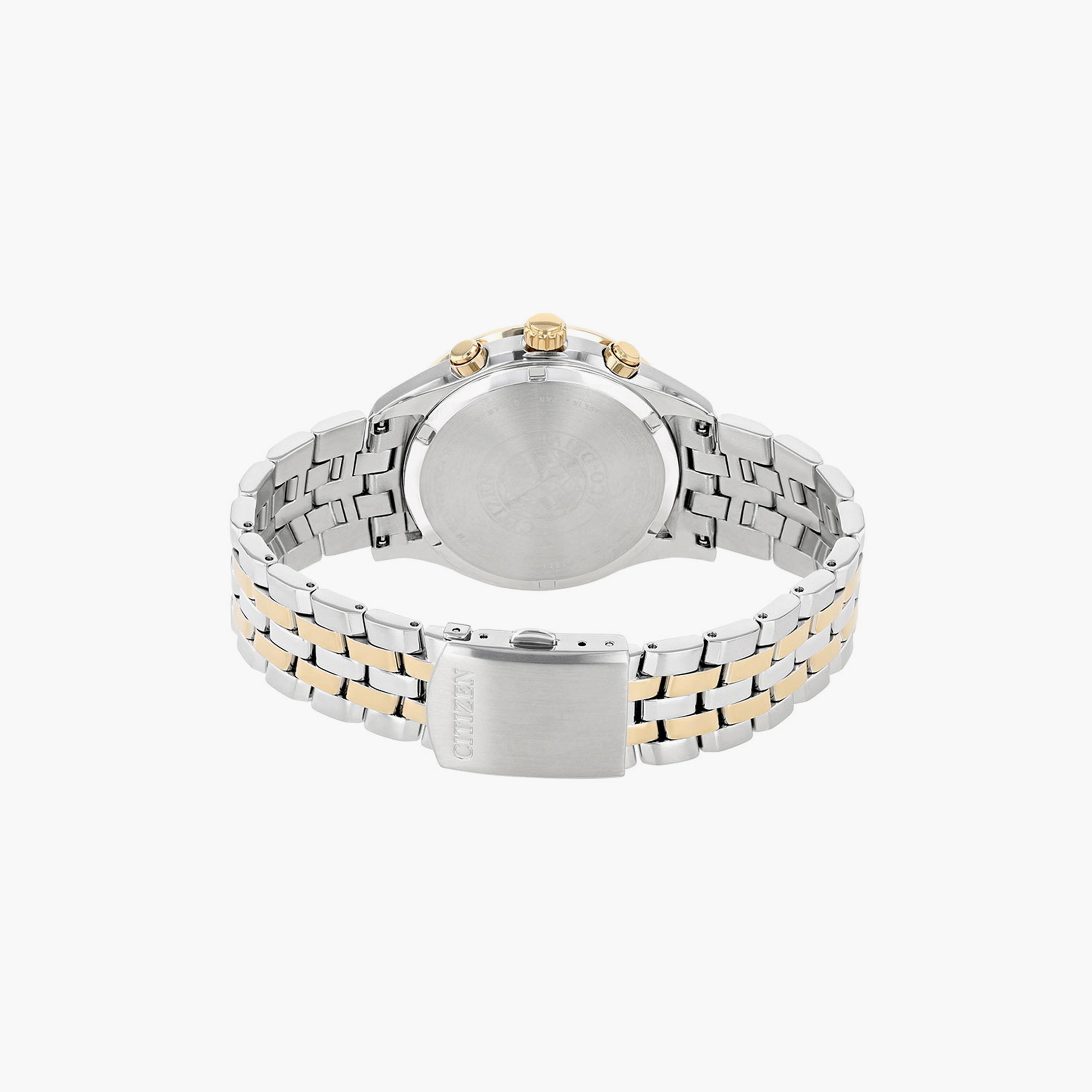 سيتيزن إيكو-درايف ساعة رجالية كرونوغراف 42 مم ستانلس ستيل فضي وذهبي | AT2144-54E-men-watchesandjewellery-watches-image-3