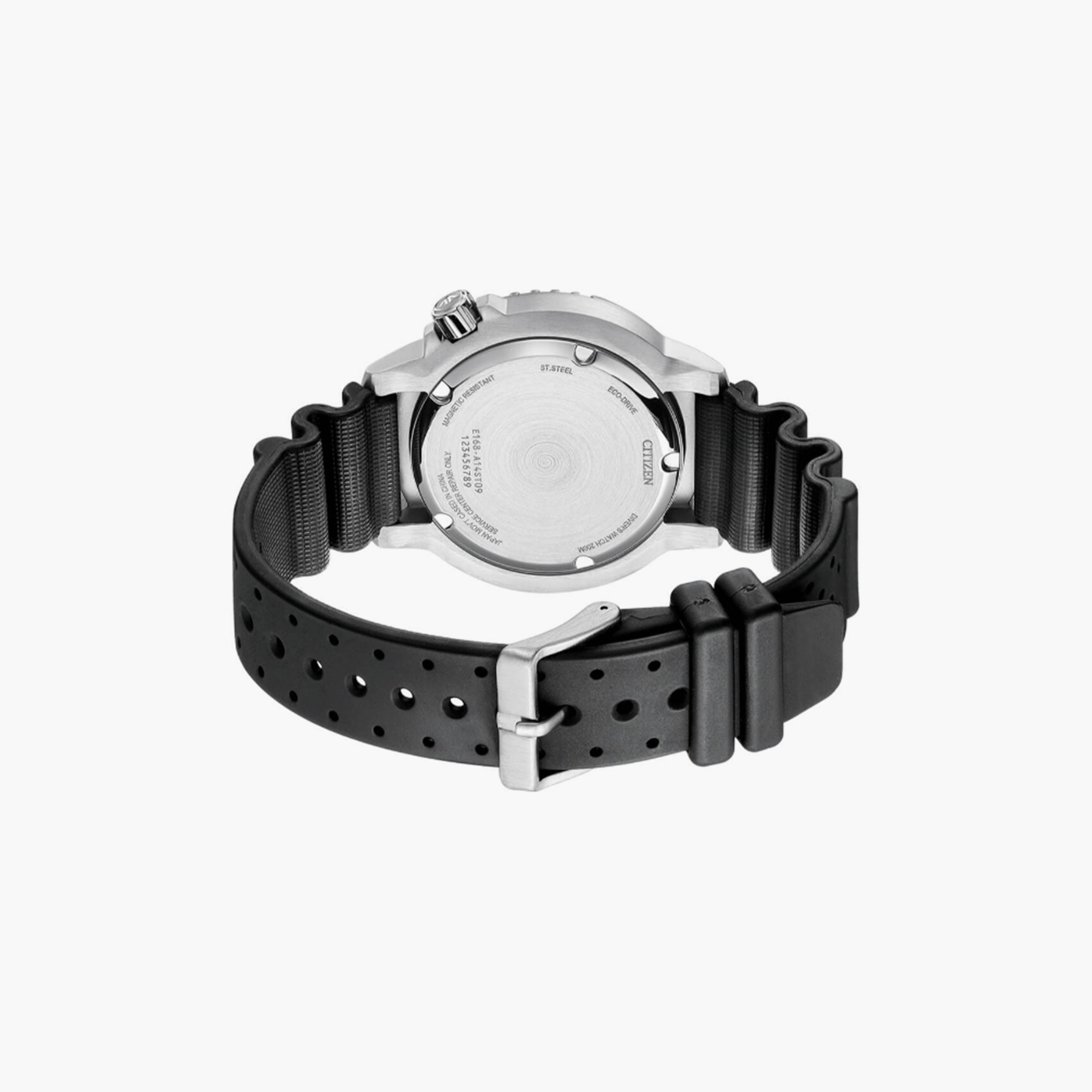 سيتيزن ايكو-درايف ساعة رجالية انالوج 44 مم جلد اصطناعي أسود | BN0166-01L-men-watchesandjewellery-watches-image-3