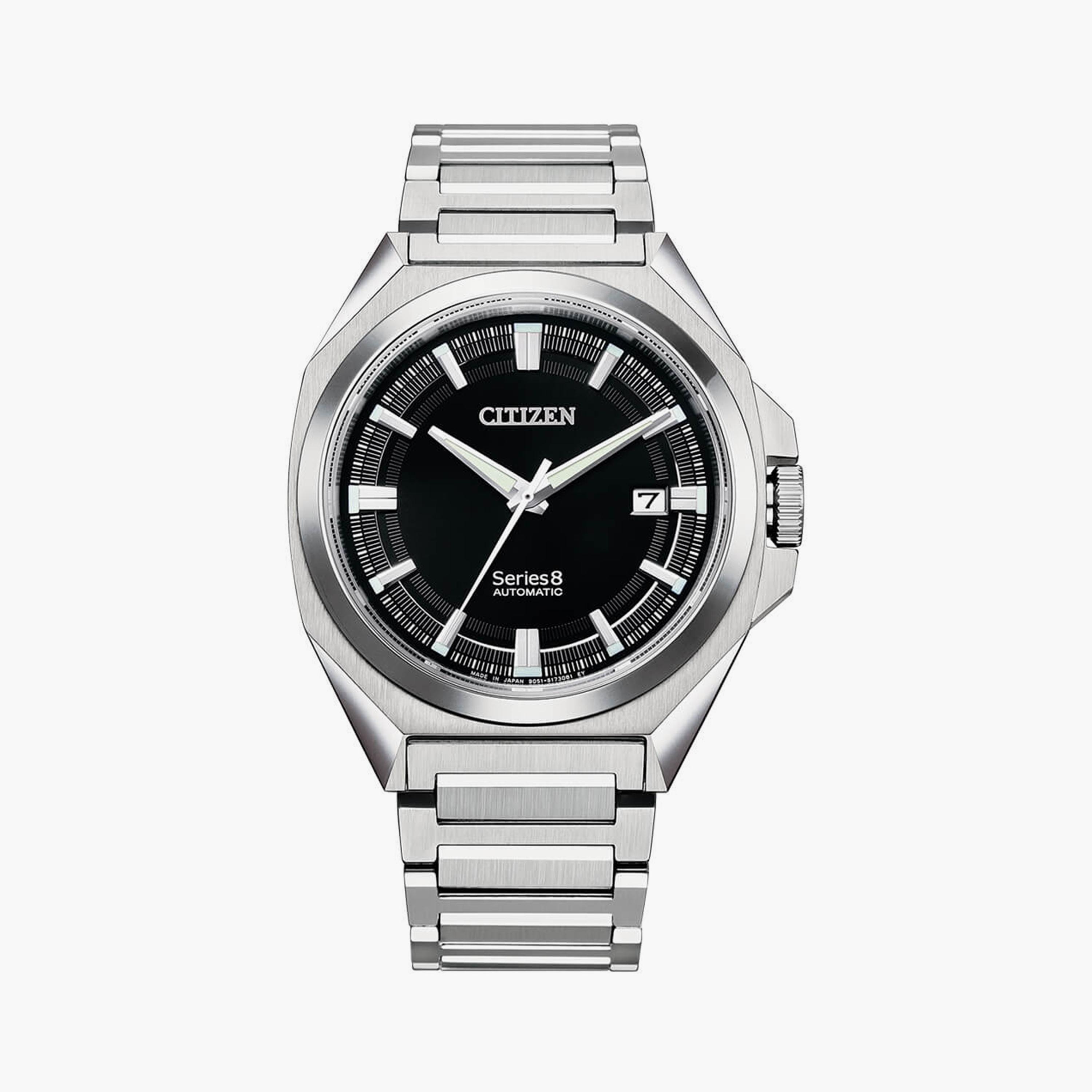 سيتيزن ساعة رجالية انالوج 43 مم ستانلس ستيل فضي وذهبي | NB6010-81E-men-watchesandjewellery-watches-image-1