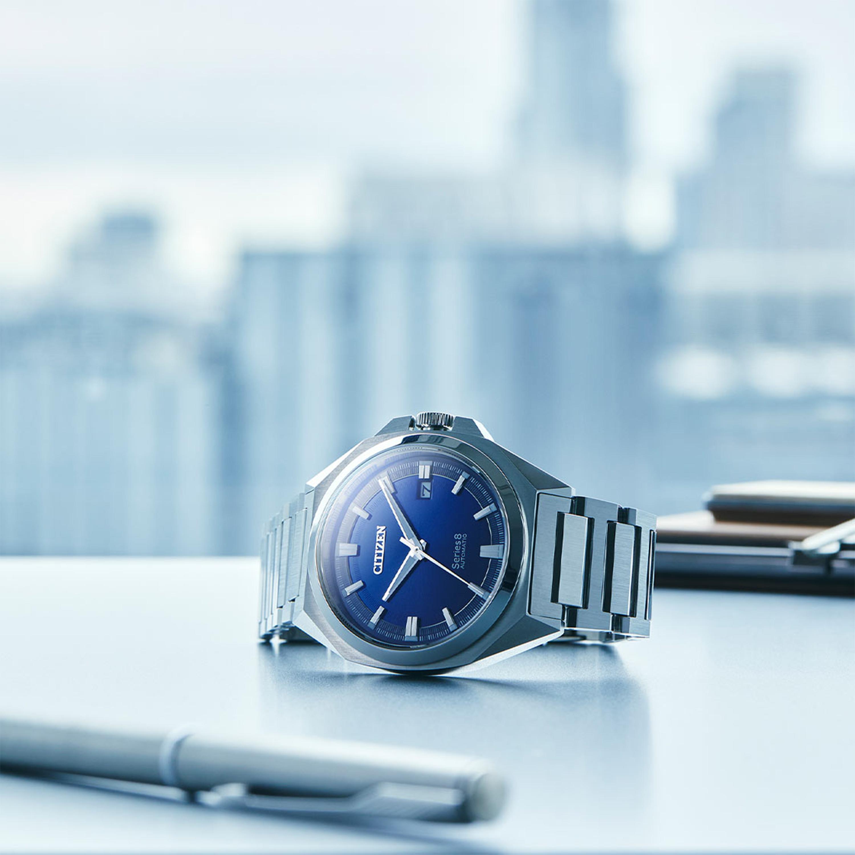 سيتيزن ساعة رجالية انالوج 43 مم ستانلس ستيل فضي وذهبي | NB6010-81L-men-watchesandjewellery-watches-image-4