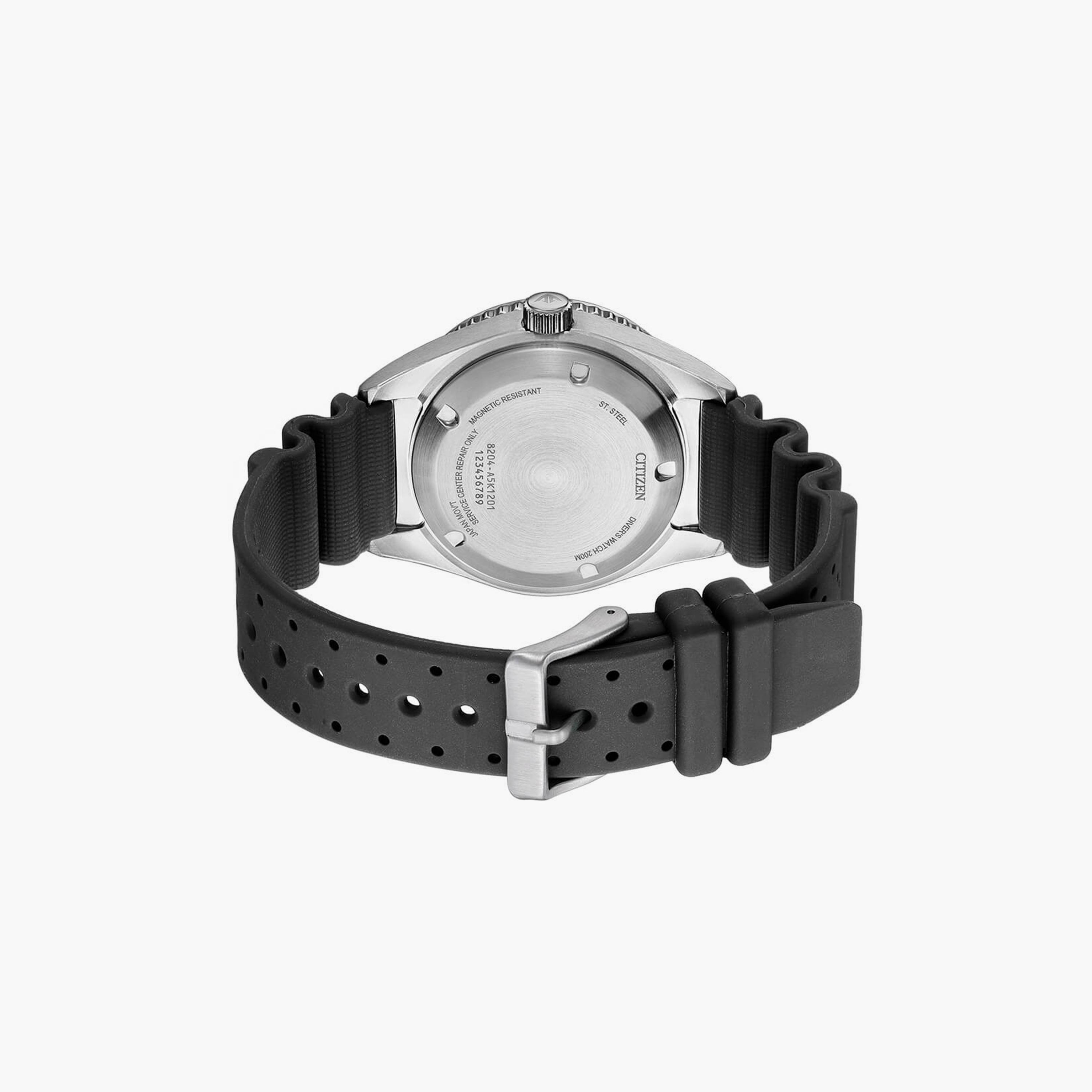 Citizen Men's 41 MM Black Analog Artificial Leather Strap Watch | NY0120-01Z-men-watchesandjewellery-watches-image-3