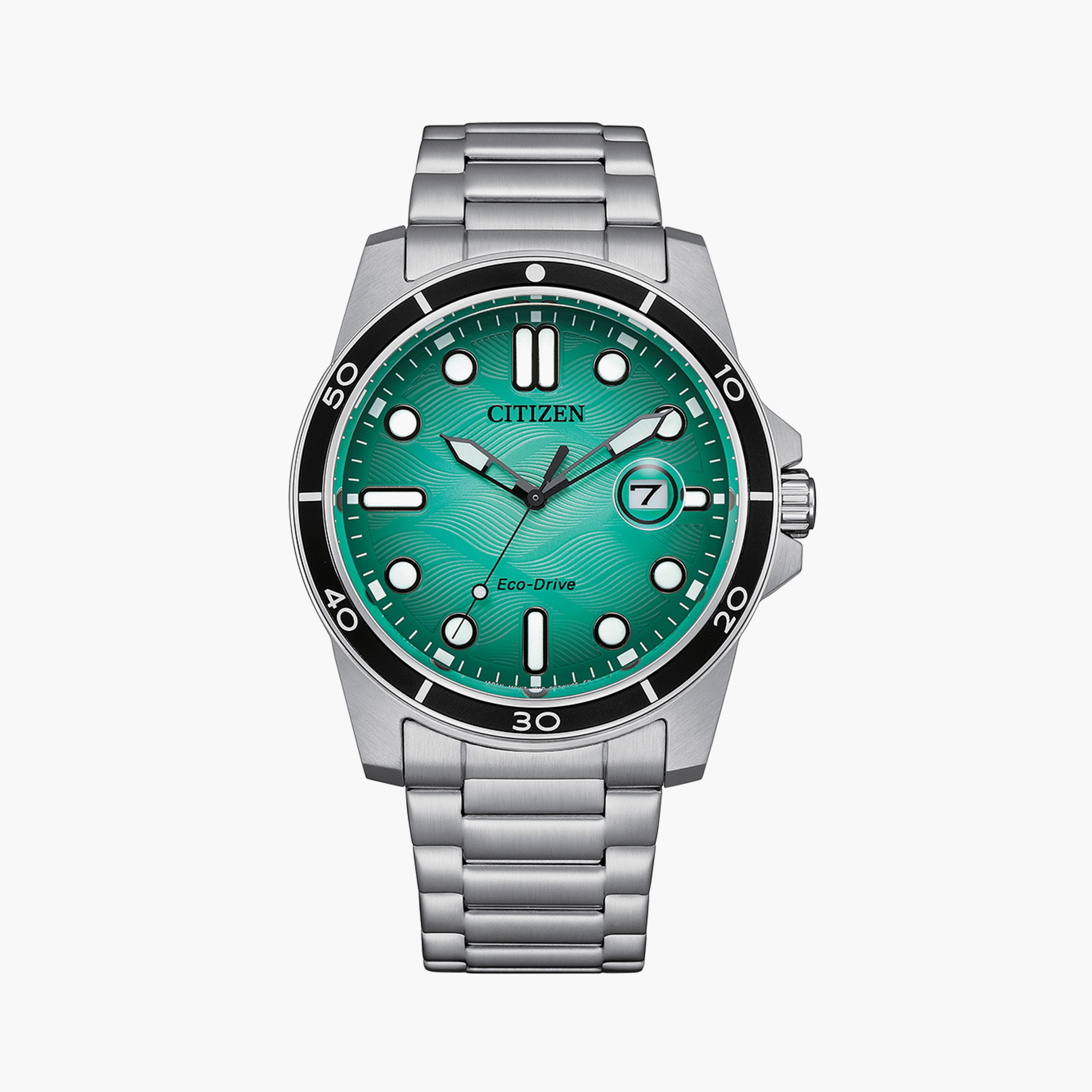 سيتيزن إيكو-درايف ساعة رجالية انالوج 42 مم ستانلس ستيل فضي | AW1816-89L-men-watchesandjewellery-watches-image-1