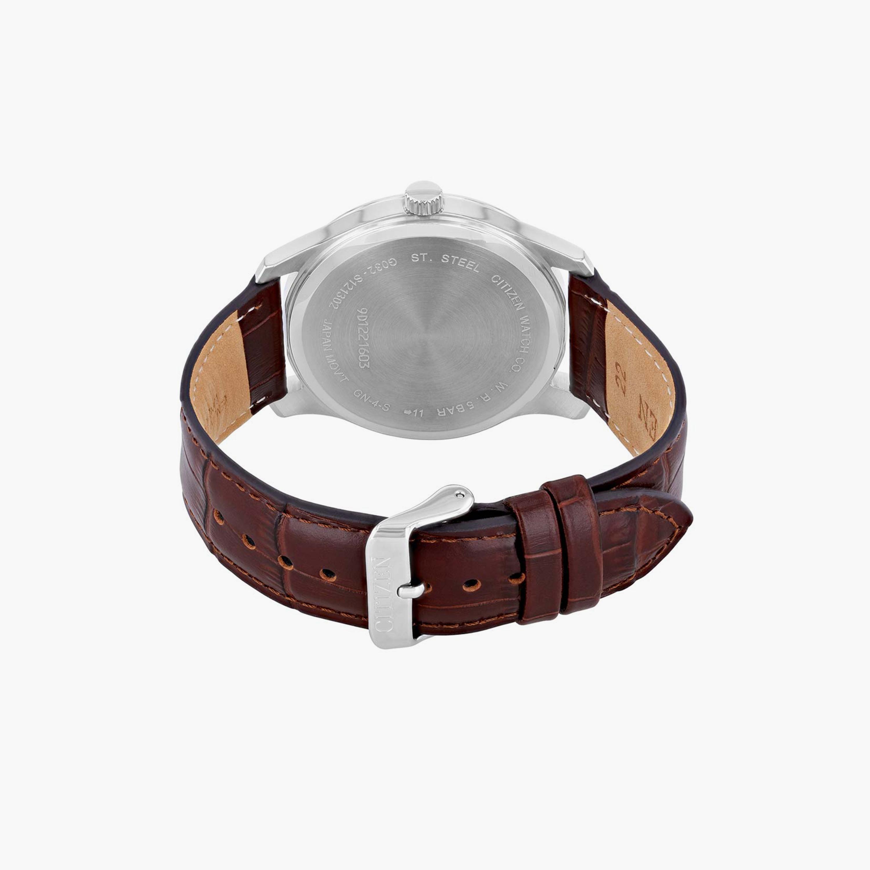 Citizen Men's 42 MM Brown Analog Leather Strap Watch | BH5000-08A-men-watchesandjewellery-watches-image-3