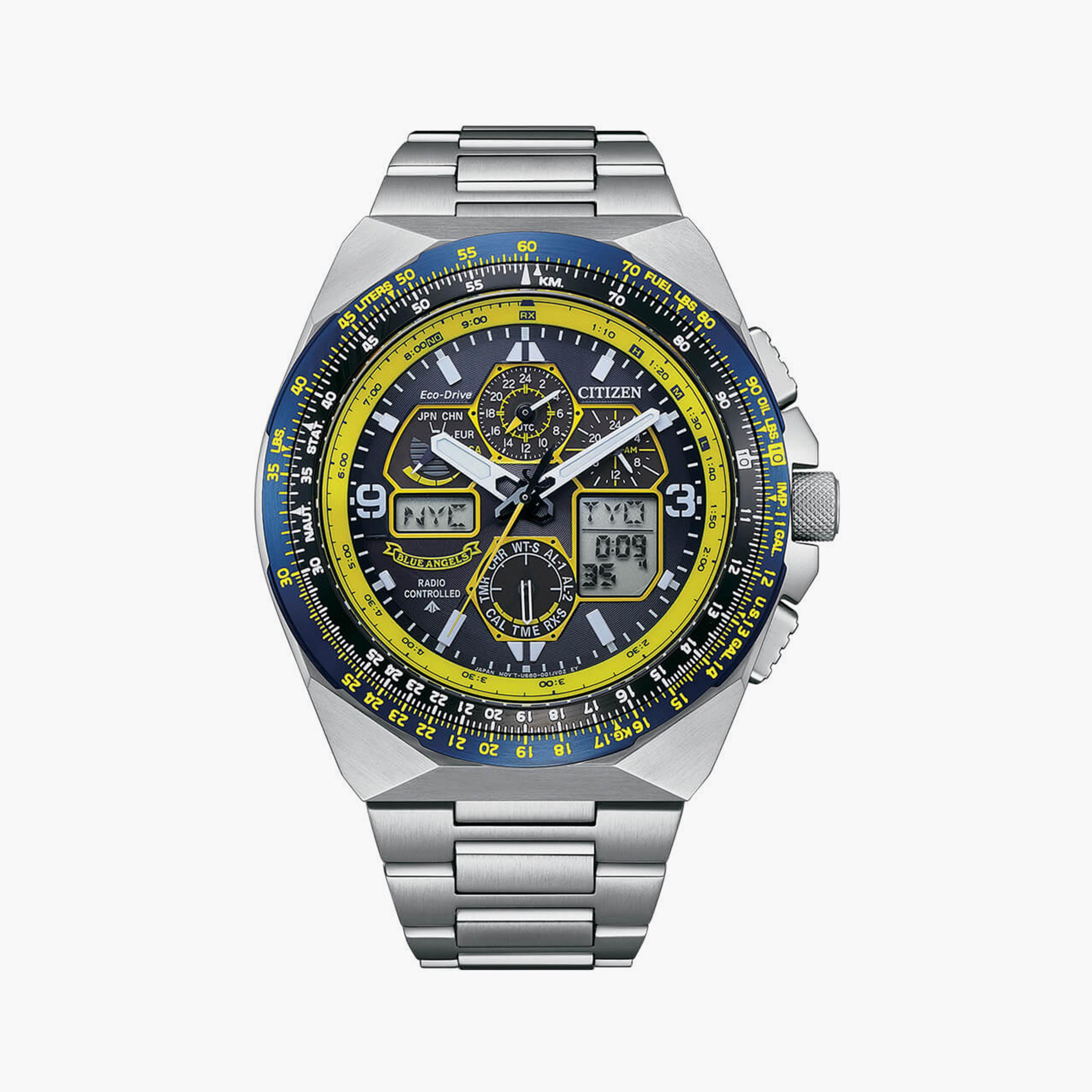 سيتيزن إيكو-درايف ساعة رجالية كرونوغراف 48 مم ستانلس ستيل فضي | JY8125-54L-men-watchesandjewellery-watches-image-1