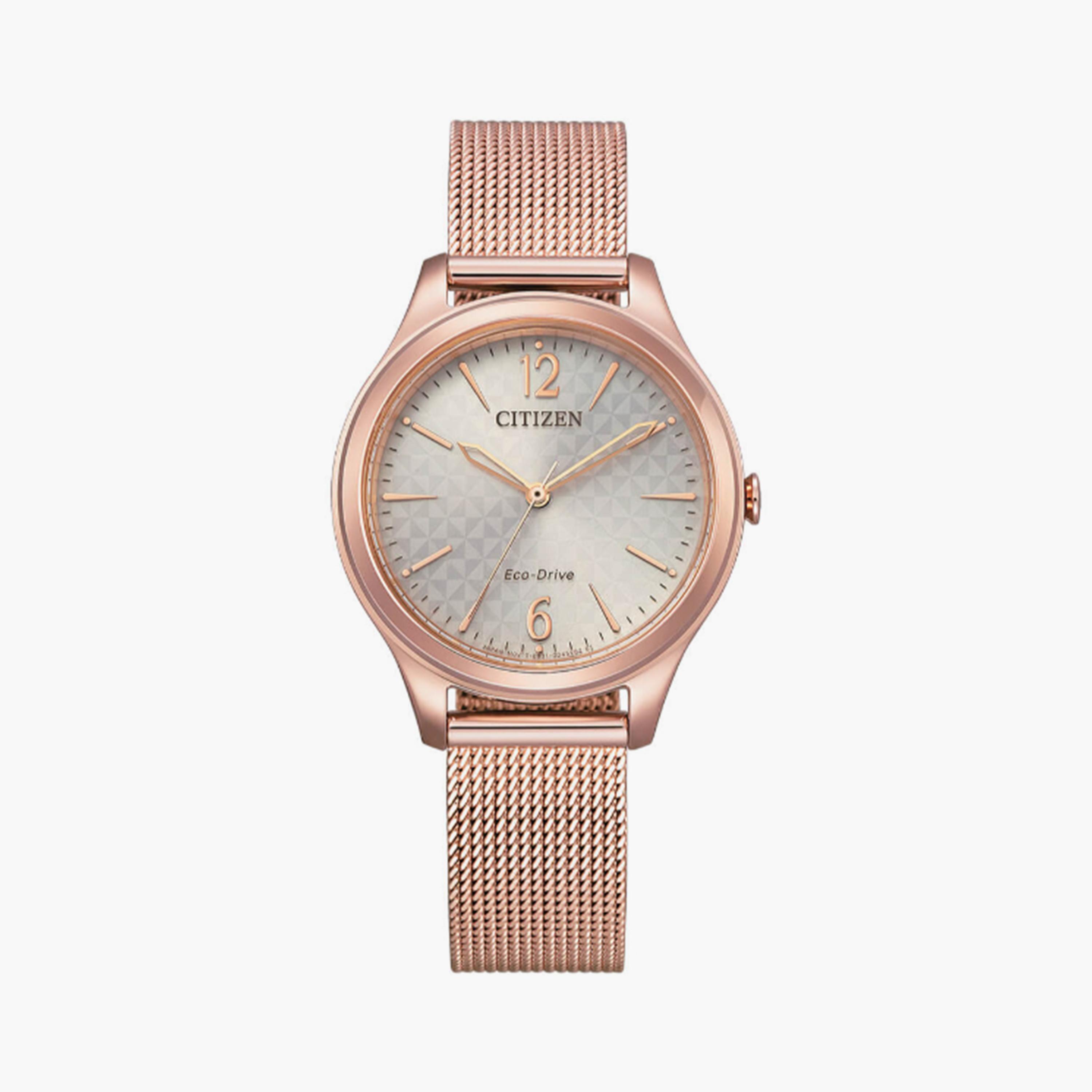 سيتيزن إيكو-درايف ساعة انالوج 32 مم ستانلس ستيل روز جولد | EM0508-80X-women-watchesandjewellery-watches-image-1