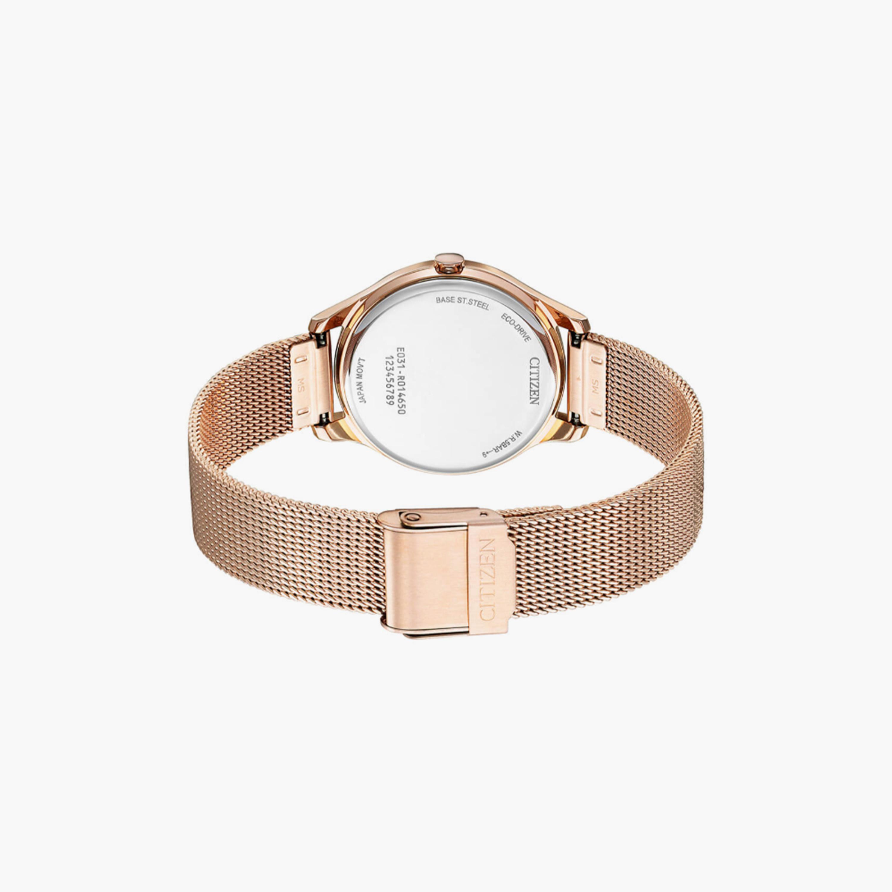 سيتيزن إيكو-درايف ساعة انالوج 32 مم ستانلس ستيل روز جولد | EM0508-80Y-women-watchesandjewellery-watches-image-3