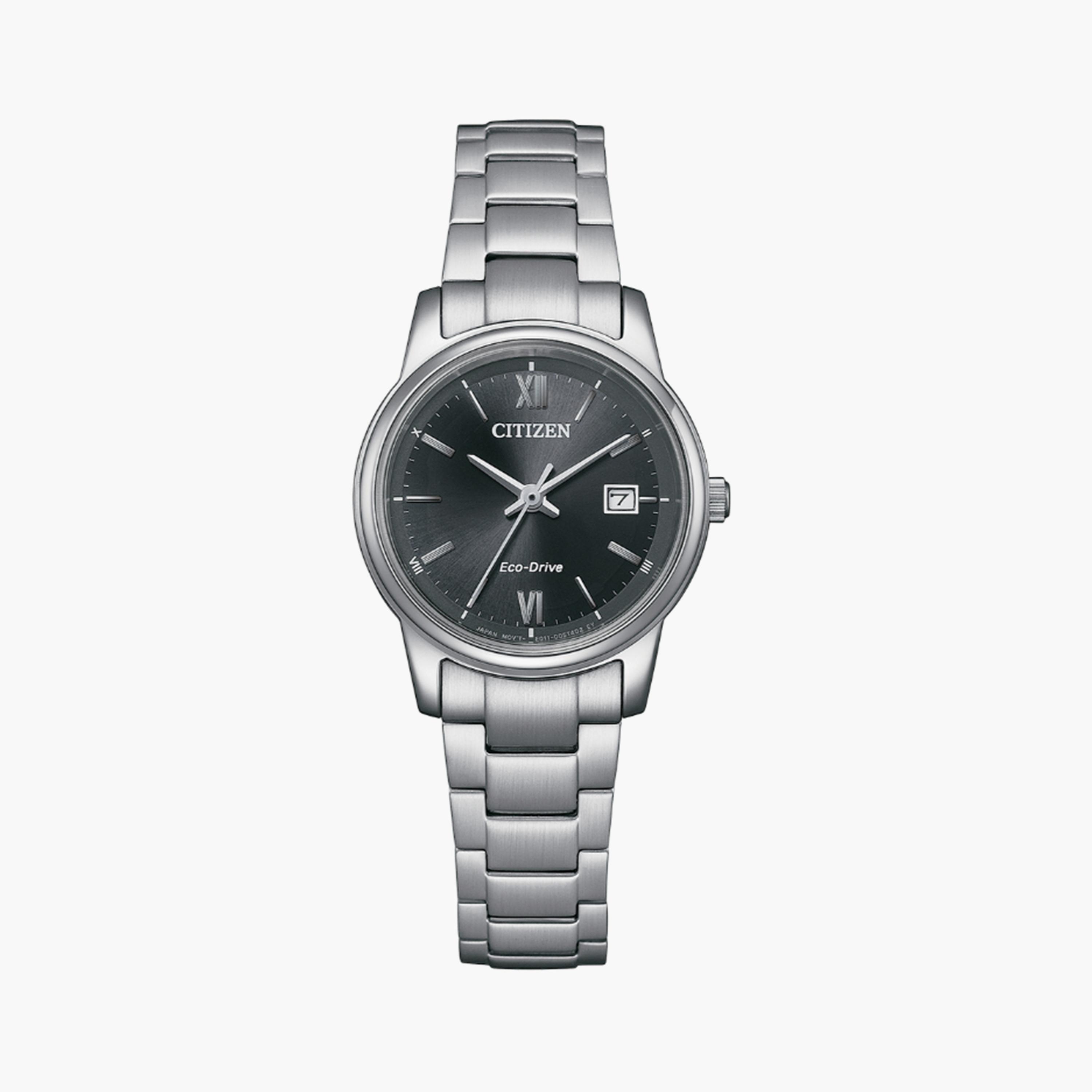 Citizen Eco-Drive 28 MM Silver Analog Stainless Steel Strap Watch | EW2318-73E-women-watchesandjewellery-watches-image-1