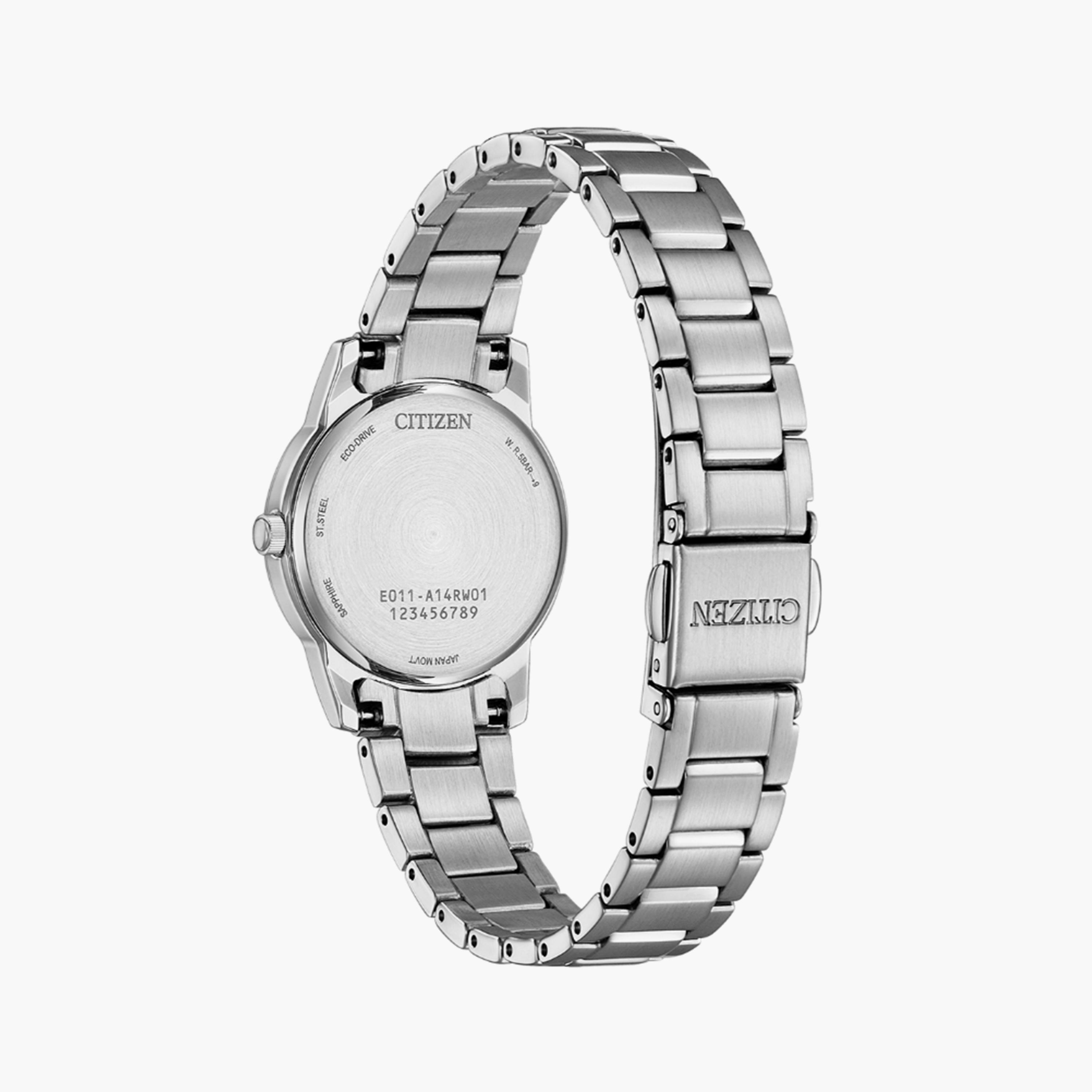 Citizen Eco-Drive 28 MM Silver Analog Stainless Steel Strap Watch | EW2318-73E-women-watchesandjewellery-watches-image-3