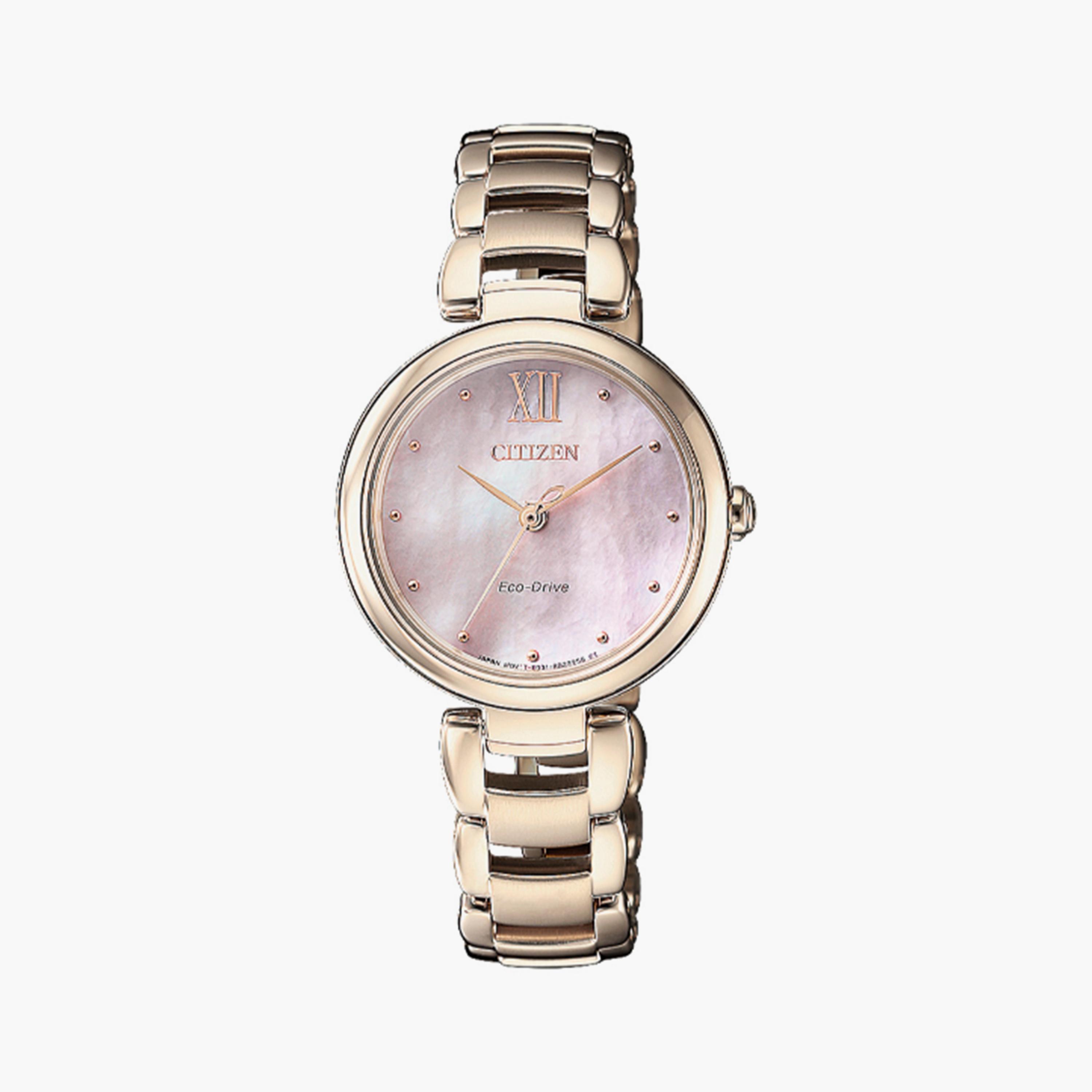 سيتيزن إيكو-درايف ساعة انالوج 29 مم ستانلس ستيل روز جولد | EM0533-82Y-women-watchesandjewellery-watches-image-1